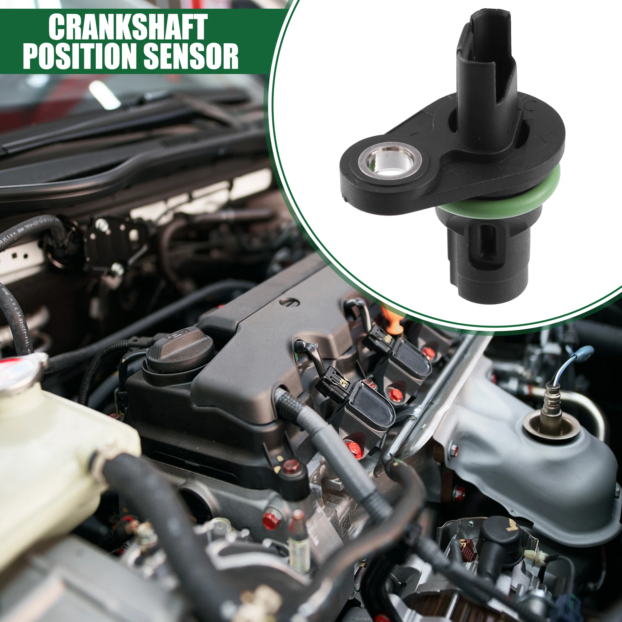 Engine Crankshaft Position Sensor, Crank Position Sensor, for BMW 328i 2007-2013, ABS, 13627525015, Black - Image 2
