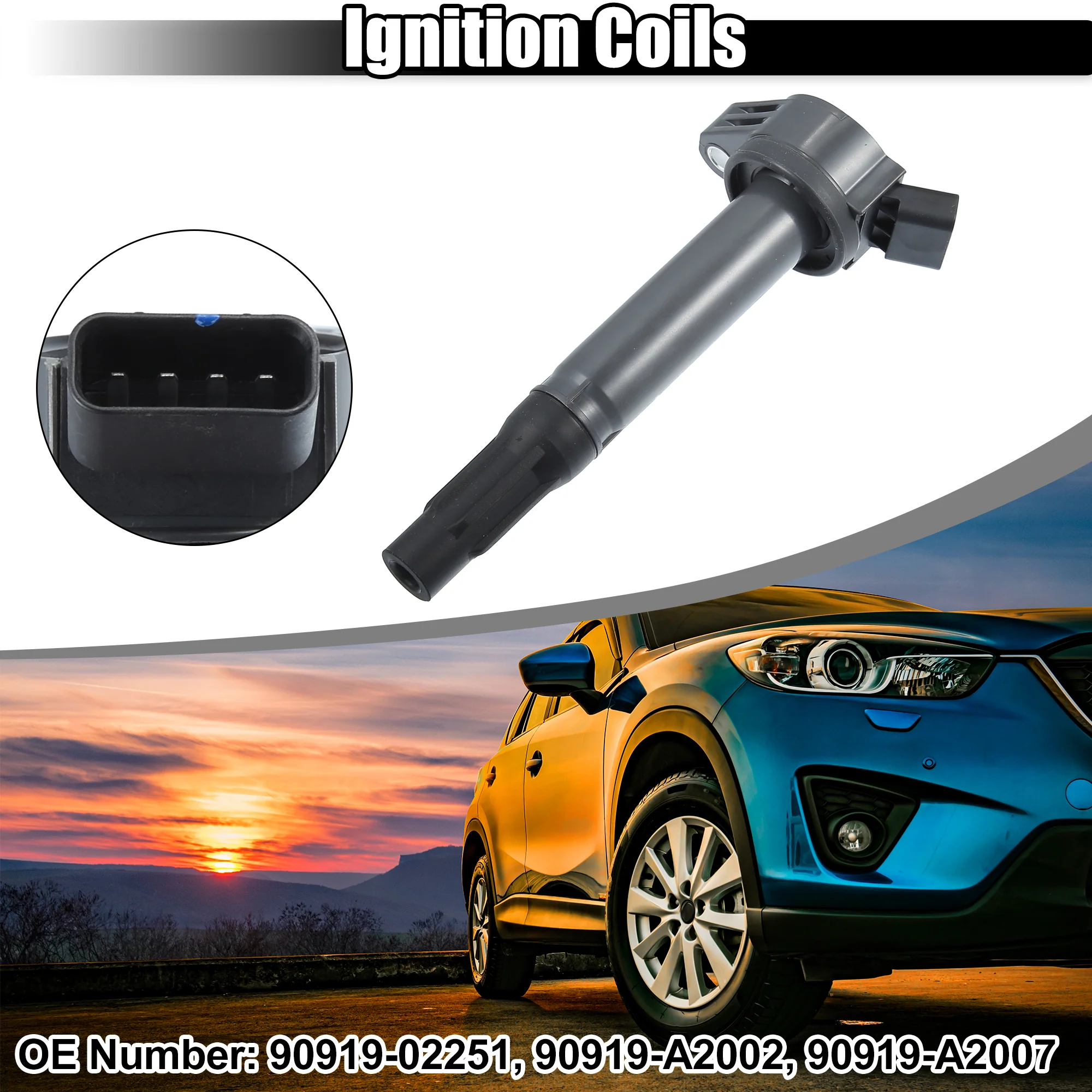 Car Engine Ignition Coils Replacement Fit for Toyota Avalon - Pack of 1 Gray - Image 2