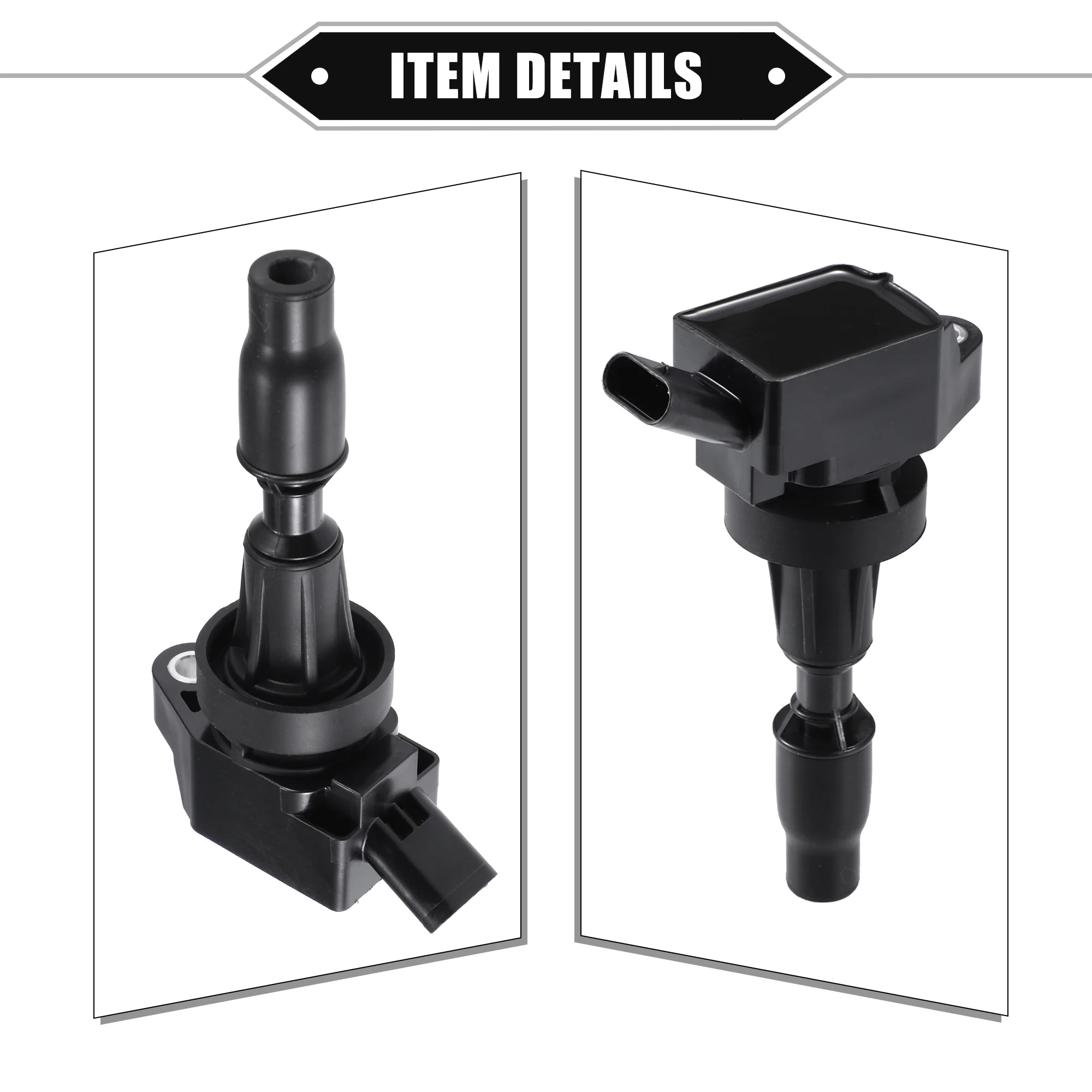4 Pcs Ignition Coils Compatible for Hyundai Elantra L4 1.6L 2017-2019 for Hyundai Sonata L4 1.6L 2015-2019, Durable ABS Metal Black Engine Ignition Coil Set Replacement 27301-2B120 - Image 6