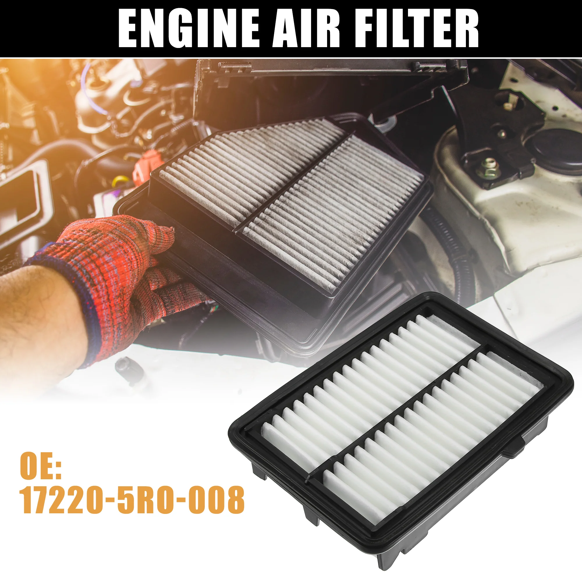 Car Engine Air Filter 17220-5RO-008 Replacement for Honda Fit 2015-2017 for Honda HR-V 2016-2017 - Image 2