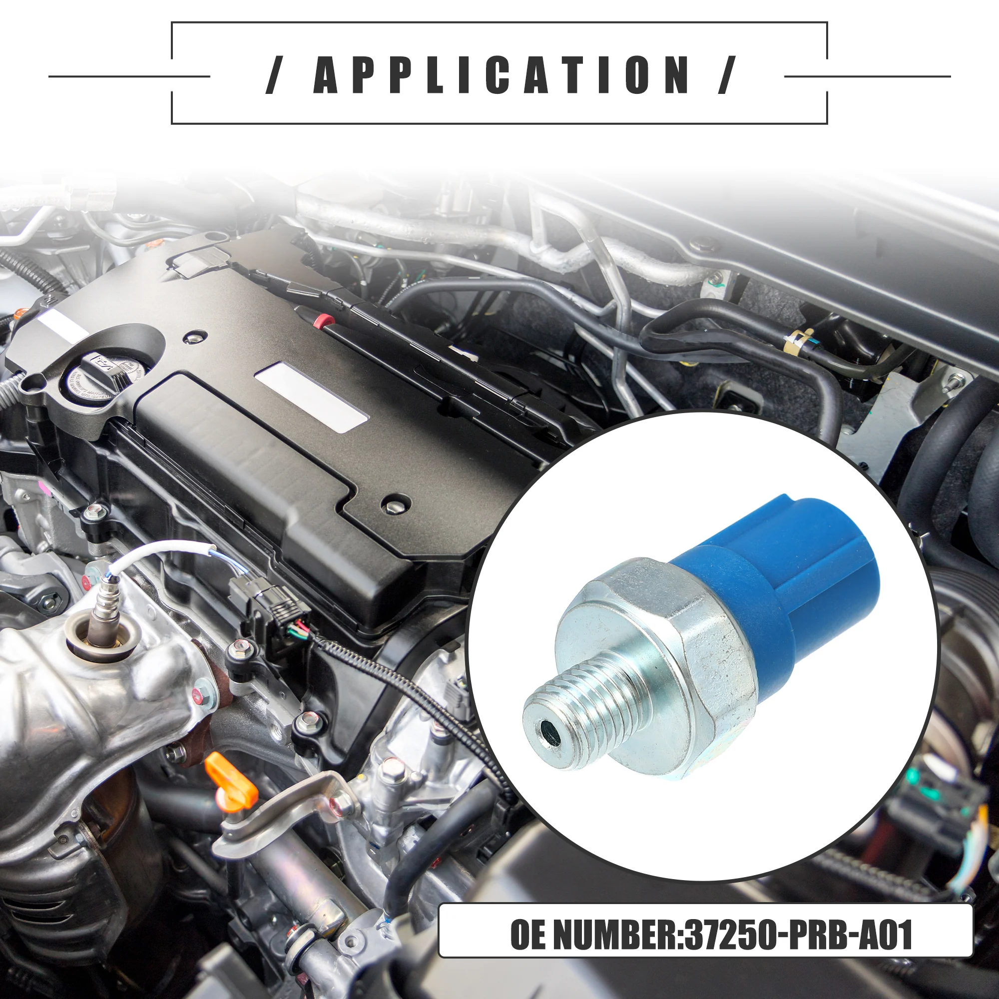 Engine Oil Pressure Sensor, Valve Timing Oil Pressure Switch Assembly, for Honda Accord 2008-2012, Metal, 37250-PRB-A01, Blue Silver Tone - Image 4