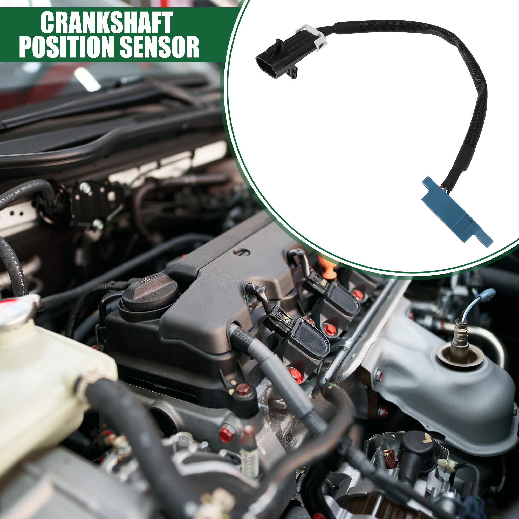Engine Crankshaft Position Sensor, Crank Position Sensor, for Buick Century 1997-2005, ABS, 12567649, Black - Image 2