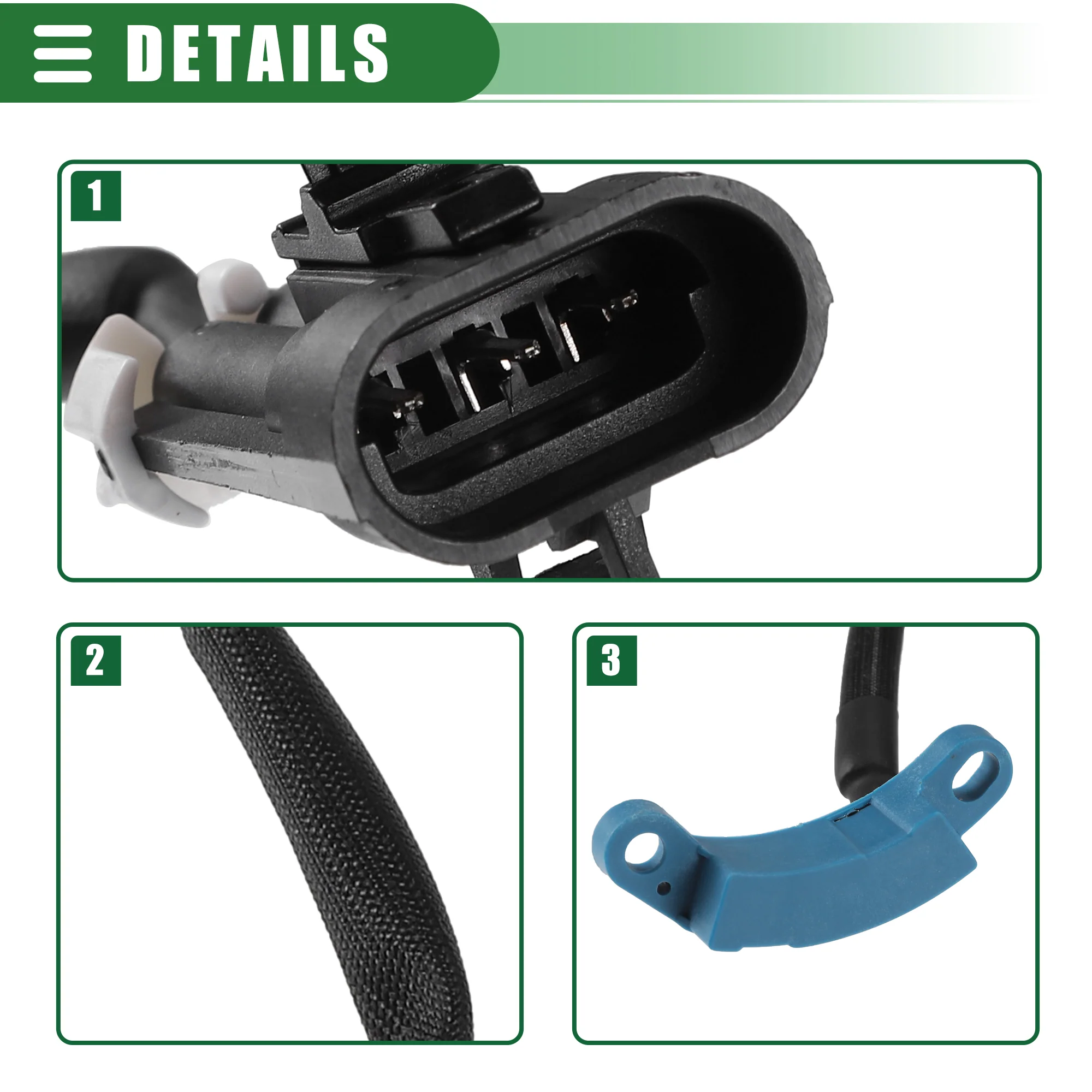 Engine Crankshaft Position Sensor, Crank Position Sensor, for Buick Century 1997-2005, ABS, 12567649, Black - Image 7