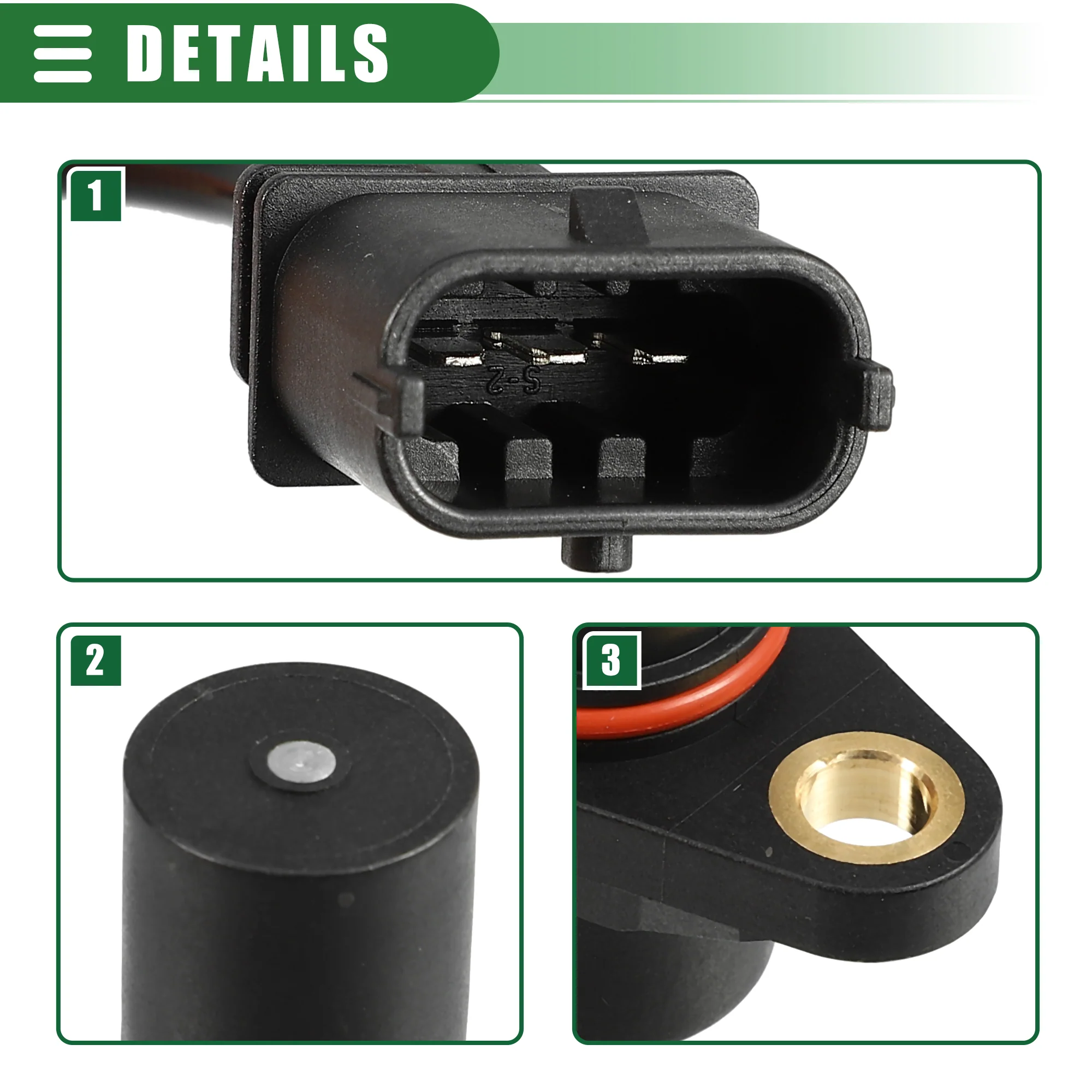 Engine Crankshaft Position Sensor, Crank Position Sensor, for Jeep Liberty 2005-2006 L4 2.8L, ABS, 5066882AA, Black - Image 6