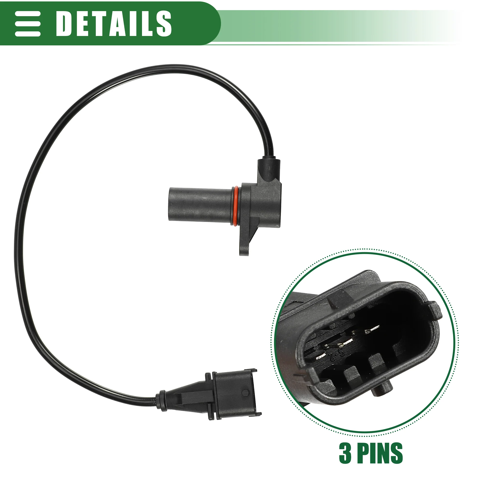 Engine Crankshaft Position Sensor, Crank Position Sensor, for Jeep Liberty 2005-2006 L4 2.8L, ABS, 5066882AA, Black - Image 7
