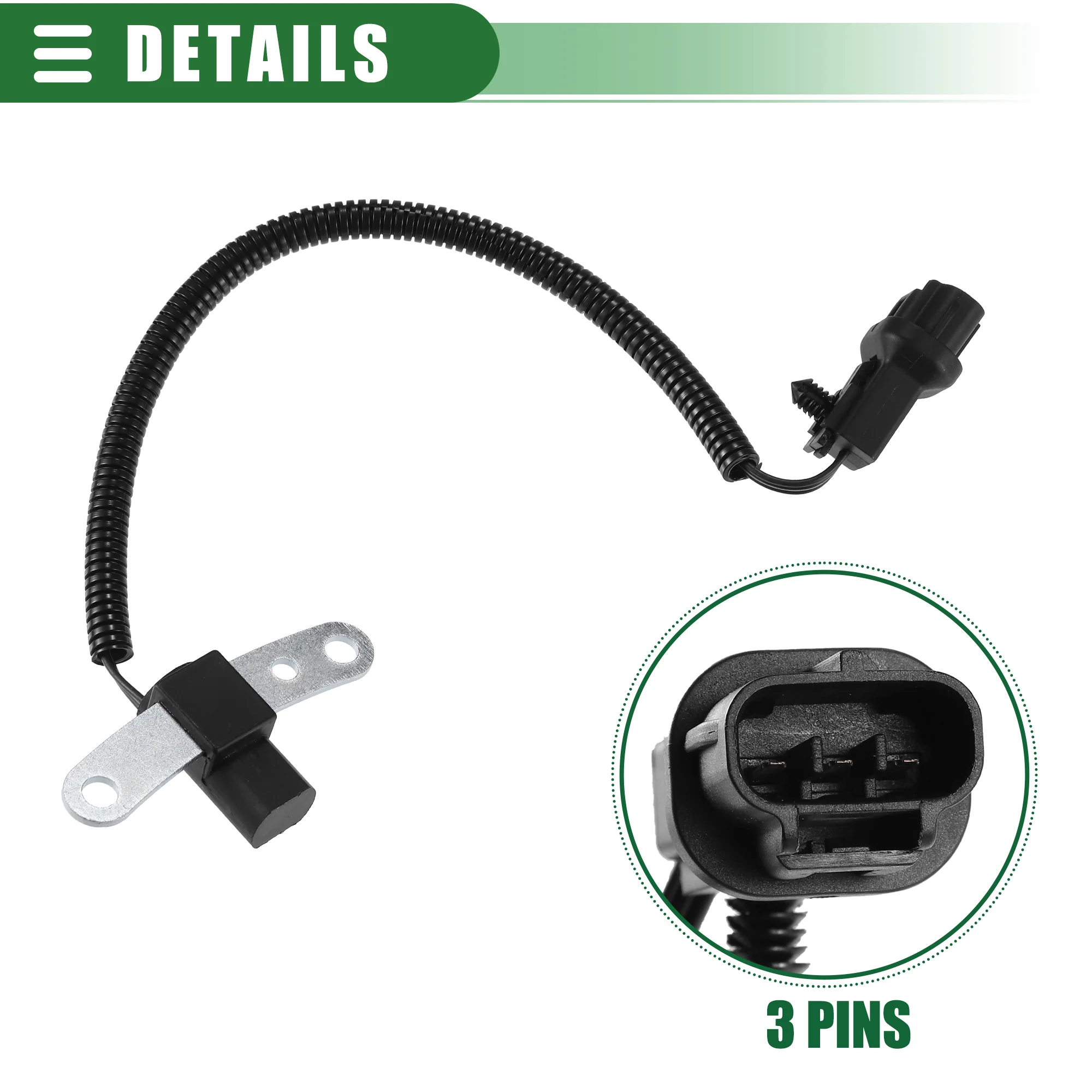 Engine Crankshaft Position Sensor, Crank Position Sensor, for Jeep Cherokee XJ 1997-2001, ABS, 56027866AB, Black - Image 7