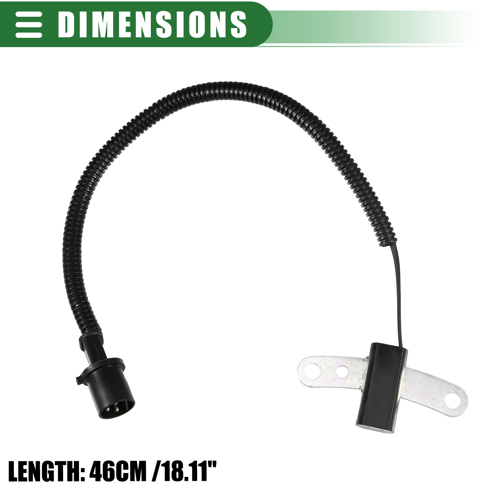 Engine Crankshaft Position Sensor, Crank Position Sensor, for Jeep Cherokee 1991-1992 L4 2.5L Petrol, ABS, 4638128, Black - Image 5