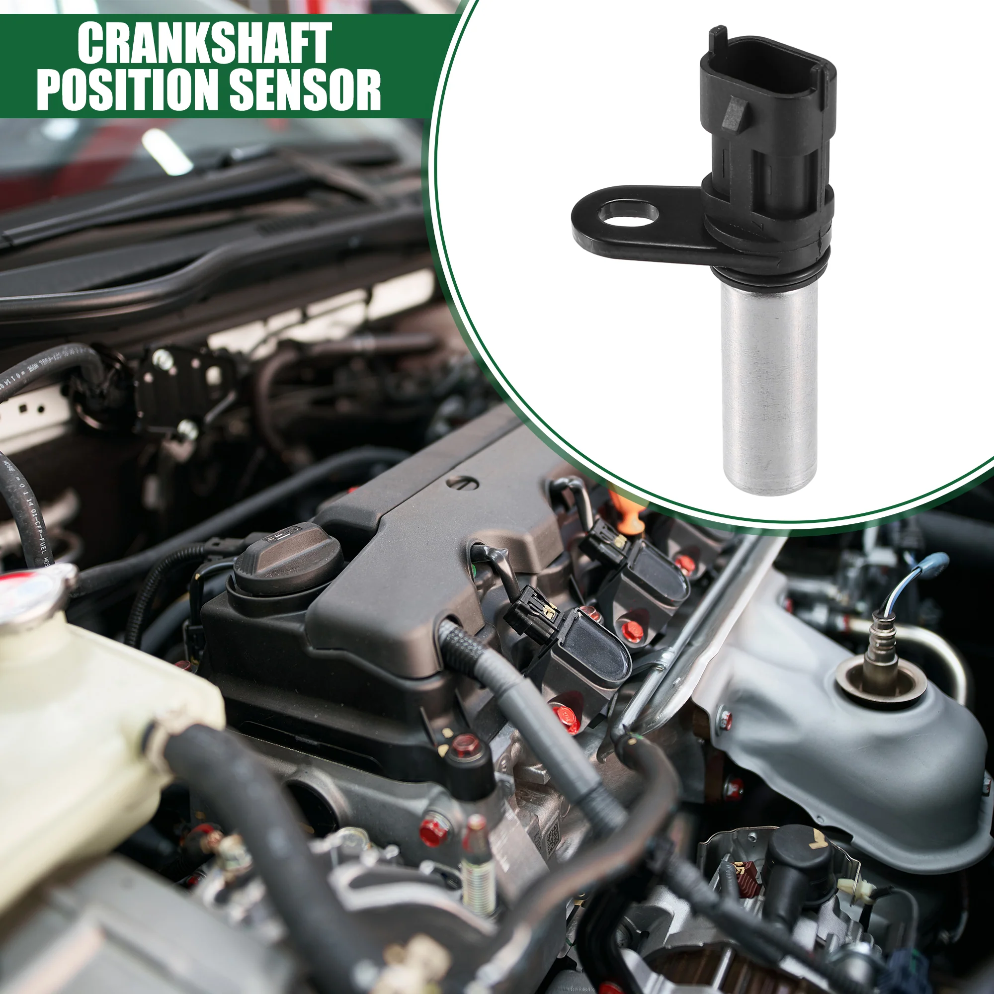 Engine Crankshaft Position Sensor, Crank Position Sensor, for Hyundai Azera 2006-2011, ABS, 39310-3C410, Black - Image 2