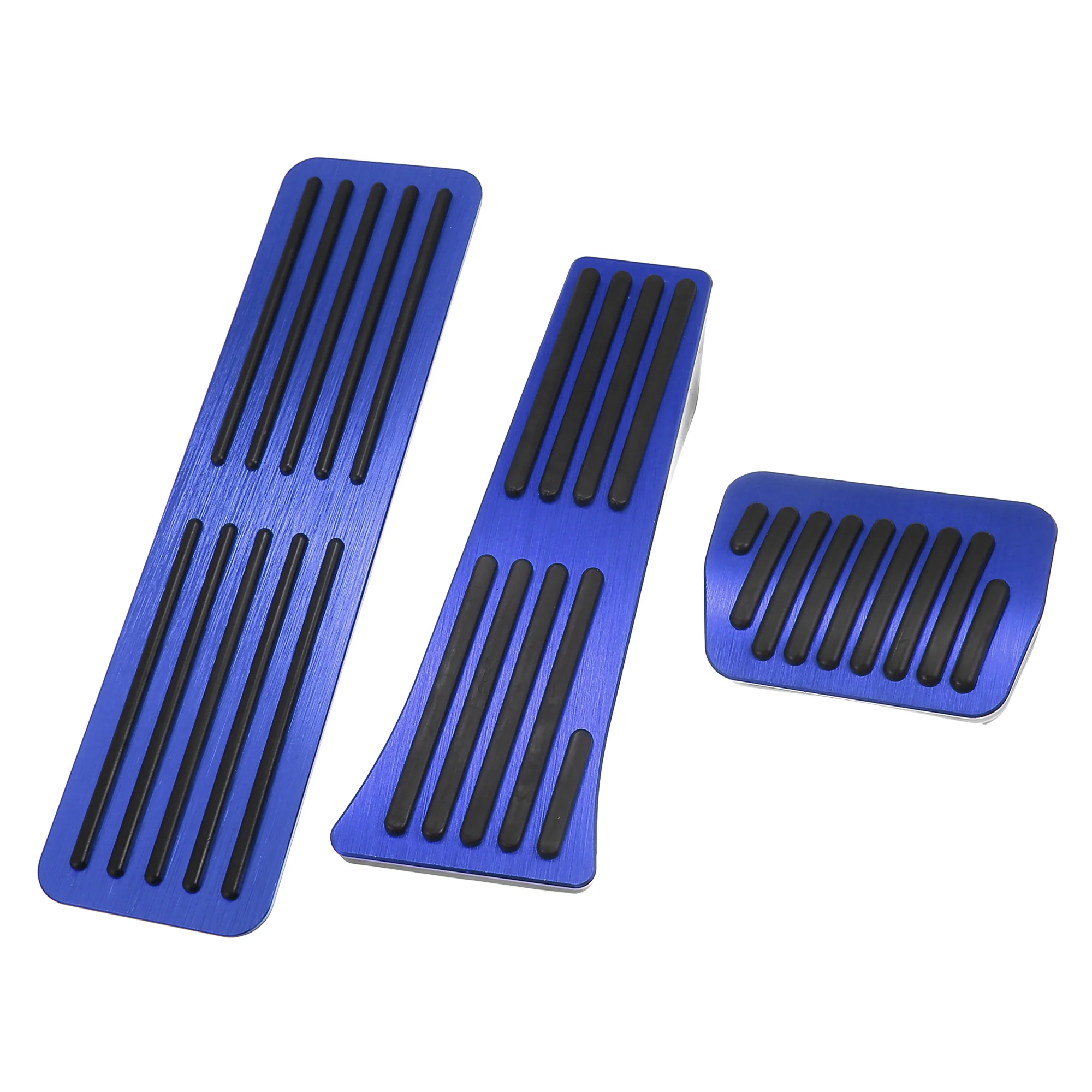 3 Pcs Car Gas Accelerator Brake Foot Rest Pedal Cover Pad Compatible for Ford Explorer 2020-2023, Antislip Aluminum Alloy Blue