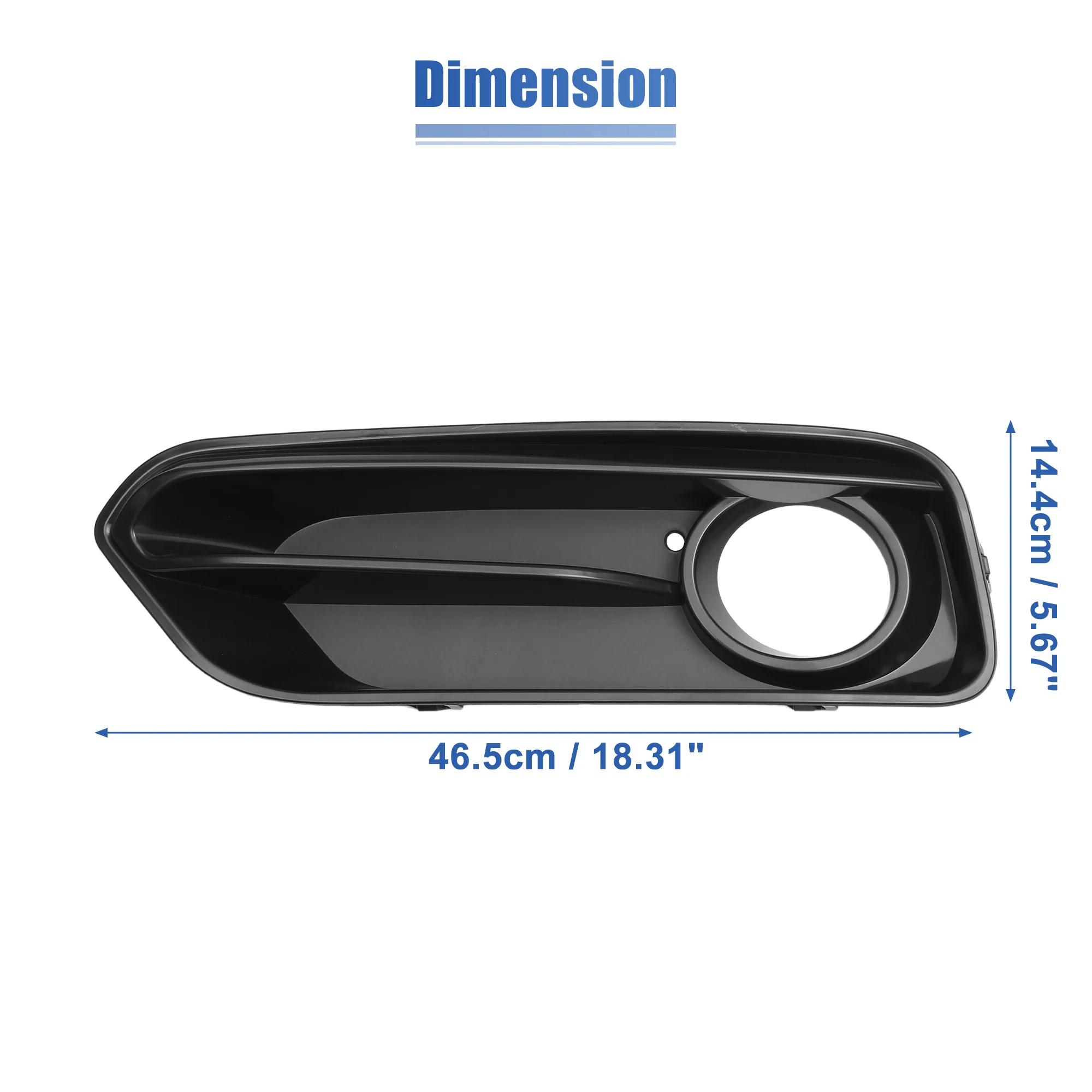 Left Fog Light Mesh Grille for BMW 1 Series F20 F21 LCI Sport 2015-2018 No.51117371667 ABS Black - Image 6
