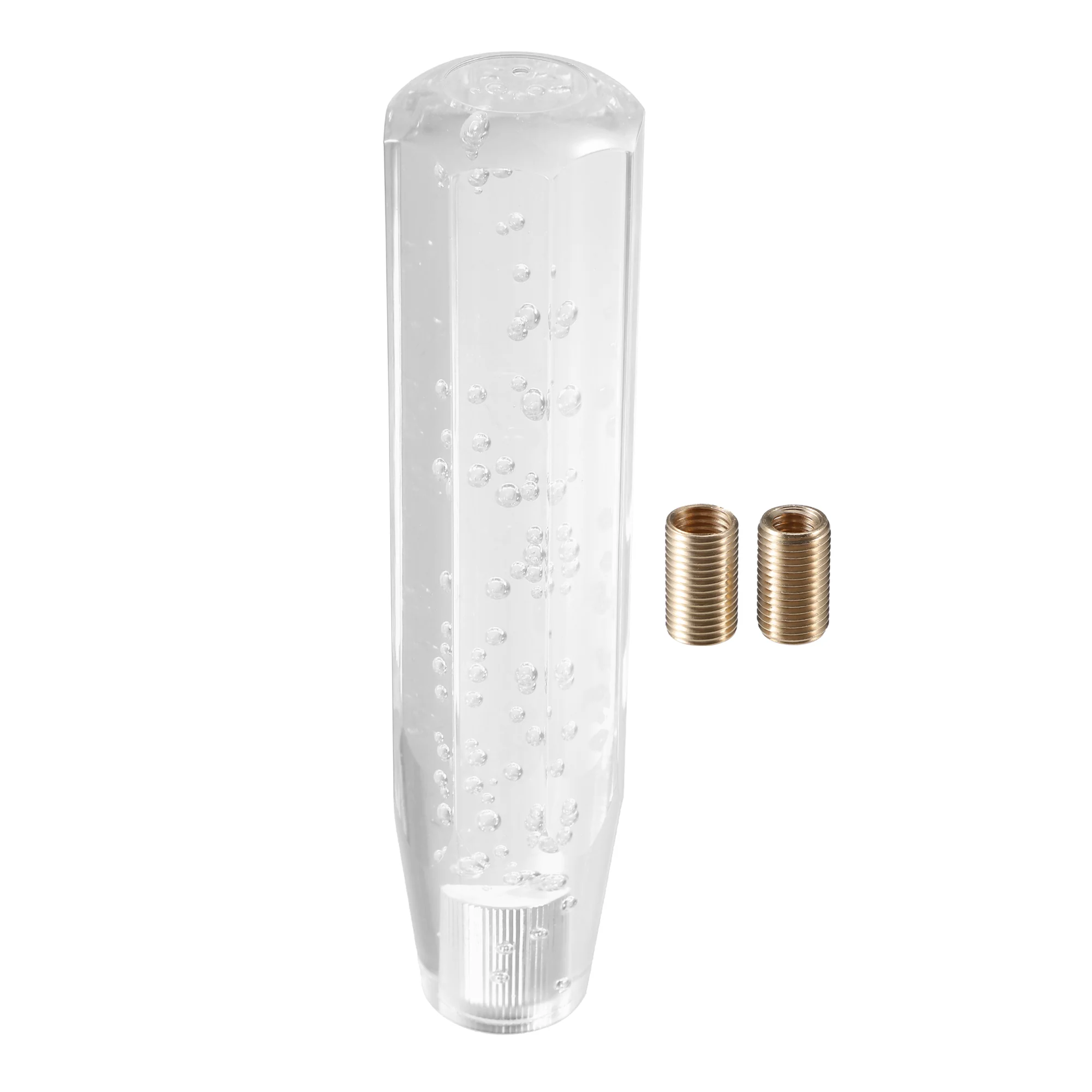 Gear Shift Knob Stick, 20cm Faux Crystal Transparent Bubble Gear Shifter Universal for Manual Transmission Vehicle Durable Acrylic Clear with Adapter