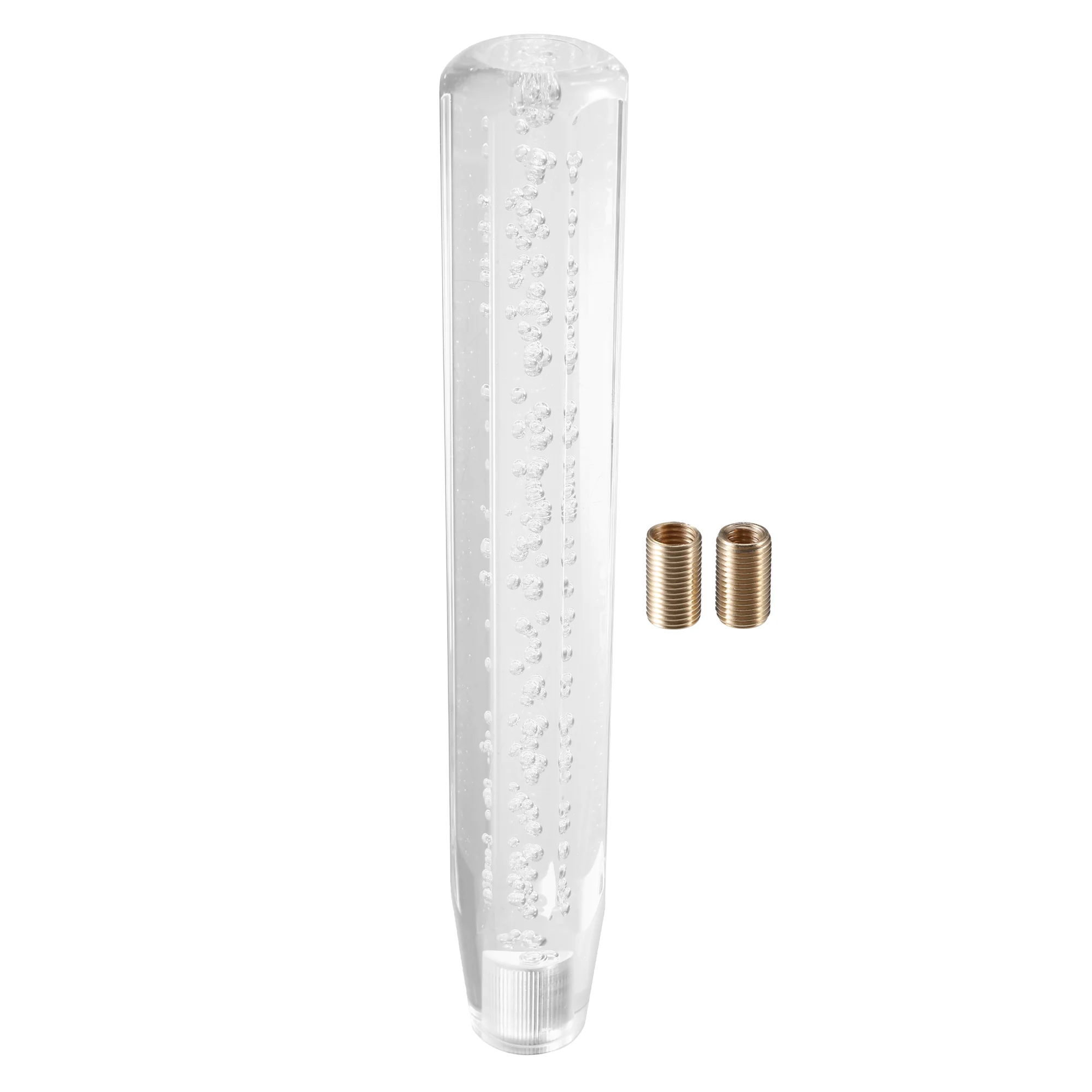 Gear Shift Knob Stick, 30cm Faux Crystal Transparent Bubble Gear Shifter Universal for Manual Transmission Vehicle Durable Acrylic Clear with Adapter