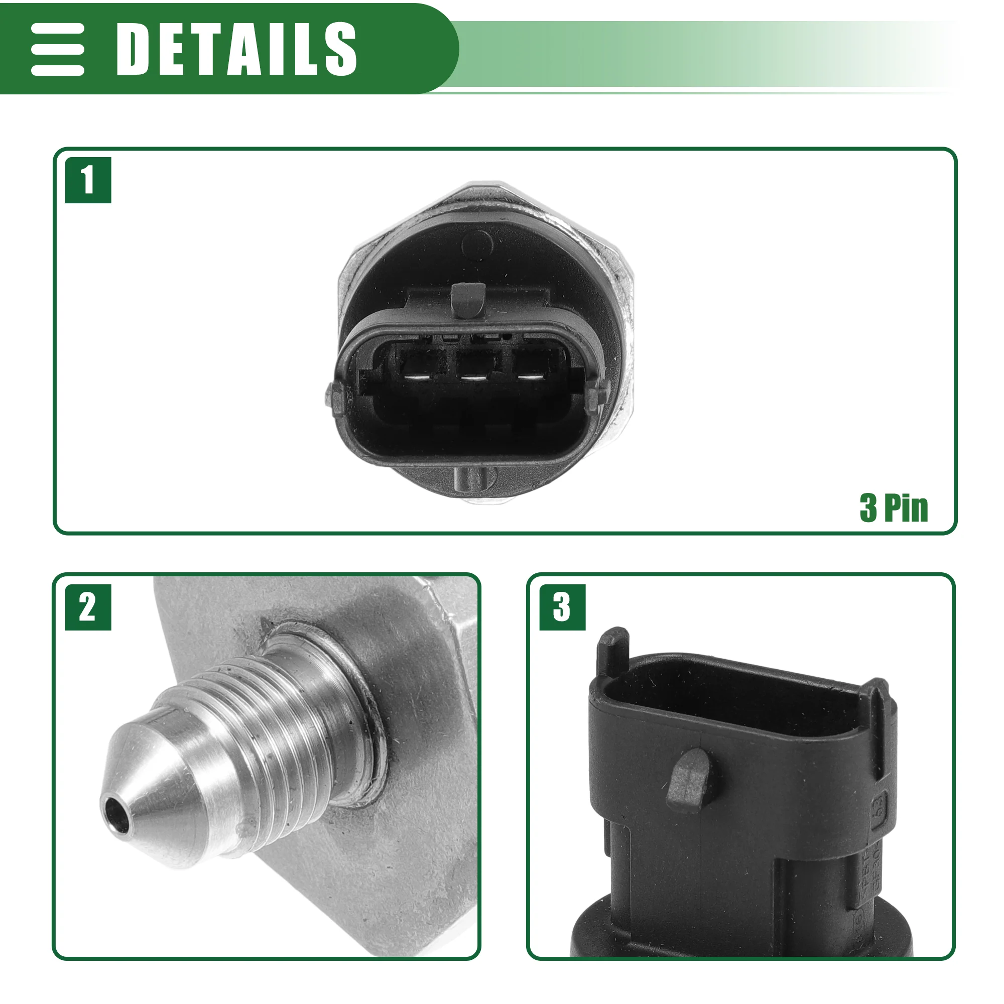 Air Pressure Temperature Sensor, Oil Temperature Pressure Sensor, for Hyundai, Plastic, No.35342-2E500, Silver Tone - Image 6