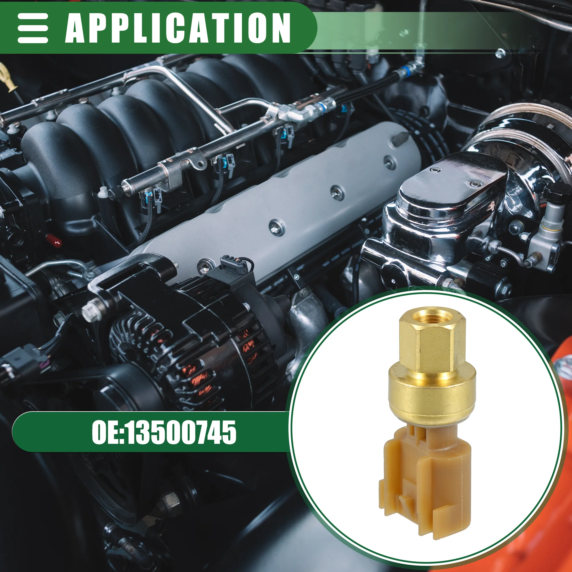 Air Pressure Temperature Sensor, Oil Temperature Pressure Sensor, for Buick, Plastic, No.13500745, Gold Tone - Image 4