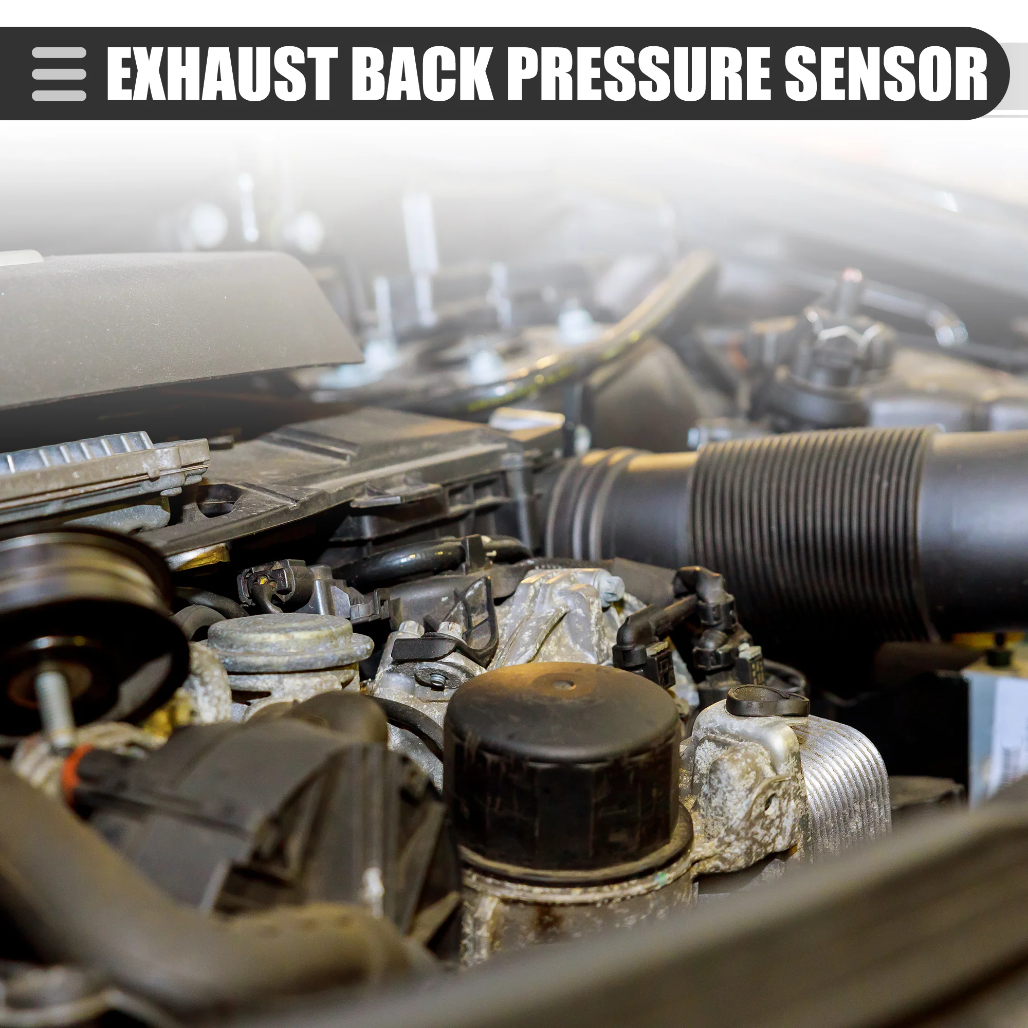Exhaust Back Pressure Sensor EBP, for Ford for Powerstroke 6.0L 7.3L V8, Metal, No.4C3Z-9J460-A, Black Gold Tone - Image 3