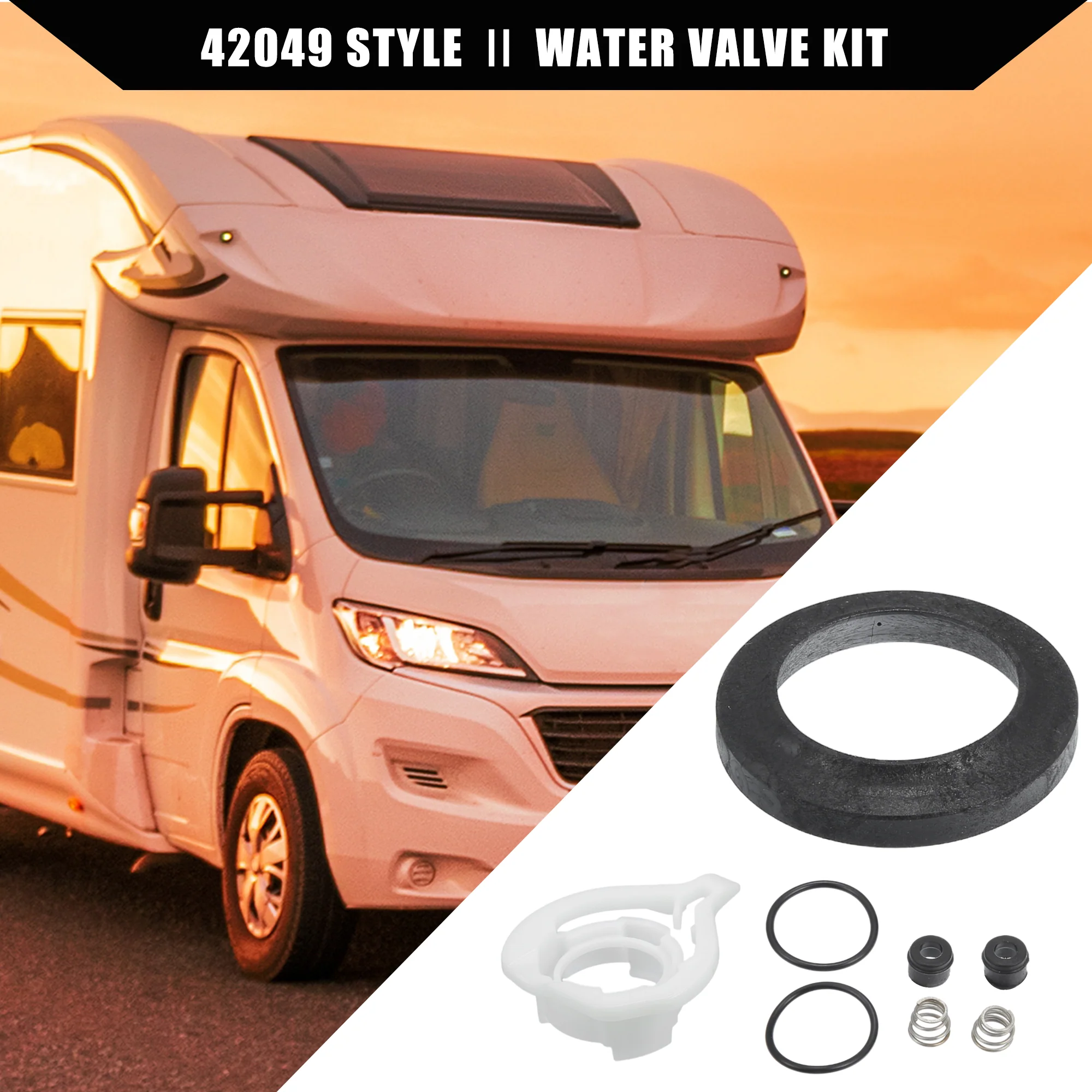 42049 Water Valve Style II Kit for Thetford Aqua Magic Style II Permanent Toilets / Leak-Resistant RV Toilet Water Assembly Valve Kit / 1Set - Image 3