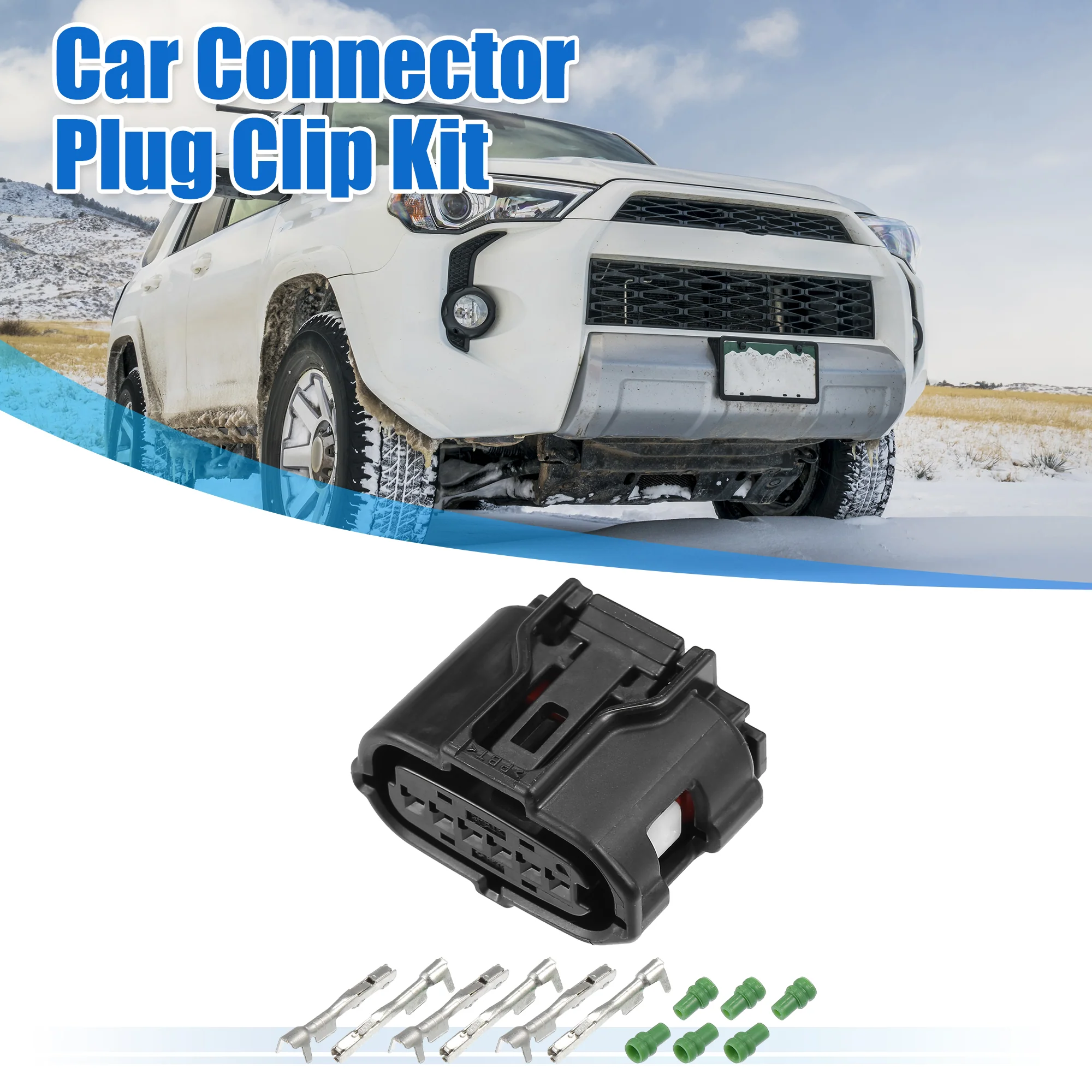 1 Set 6 Pin No.9098012303 Accelerator Pedal Connector Adapter Plug Clip Kit Replacement for Toyota FJ Cruiser 2007-2014 - Image 2