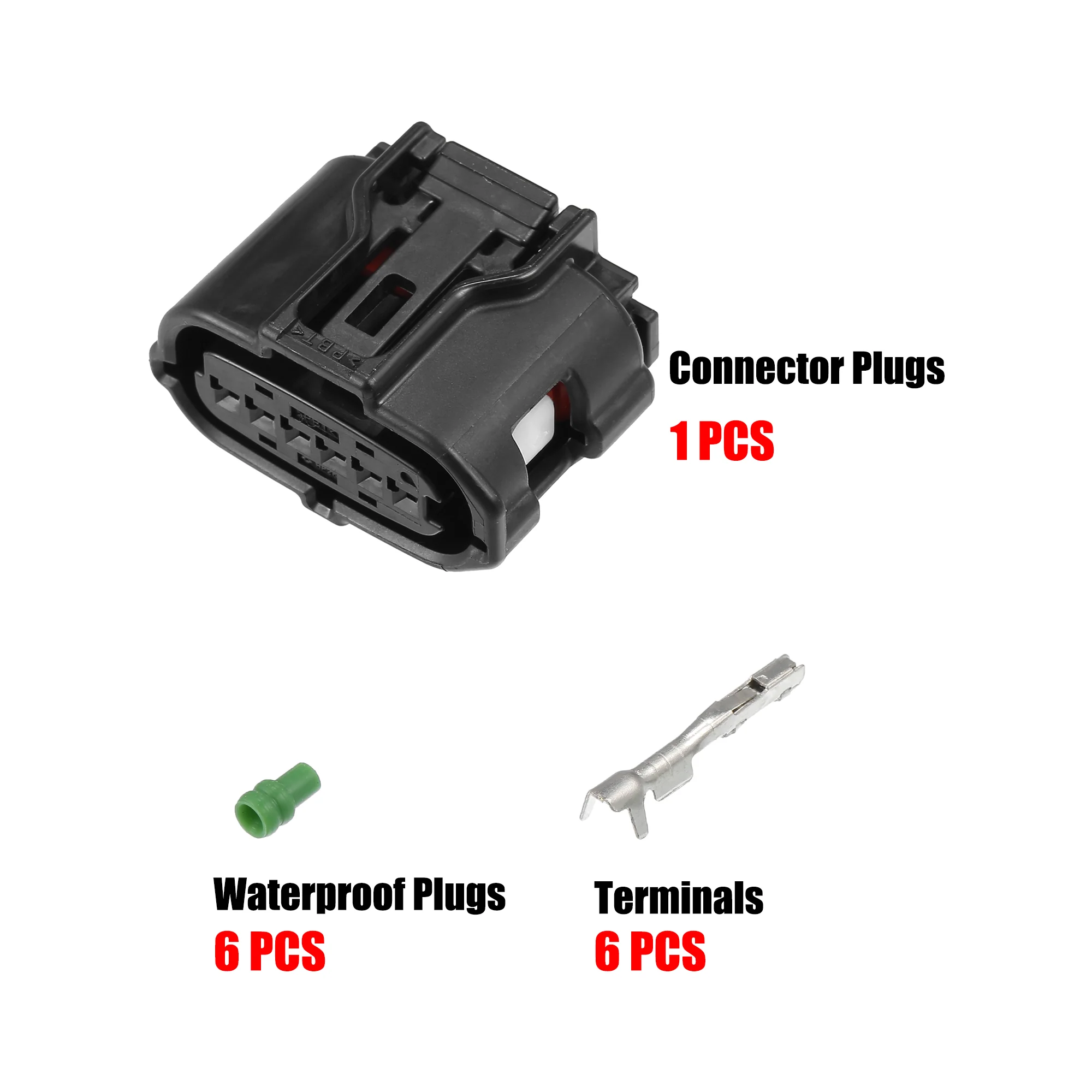 1 Set 6 Pin No.9098012303 Accelerator Pedal Connector Adapter Plug Clip Kit Replacement for Toyota FJ Cruiser 2007-2014 - Image 7