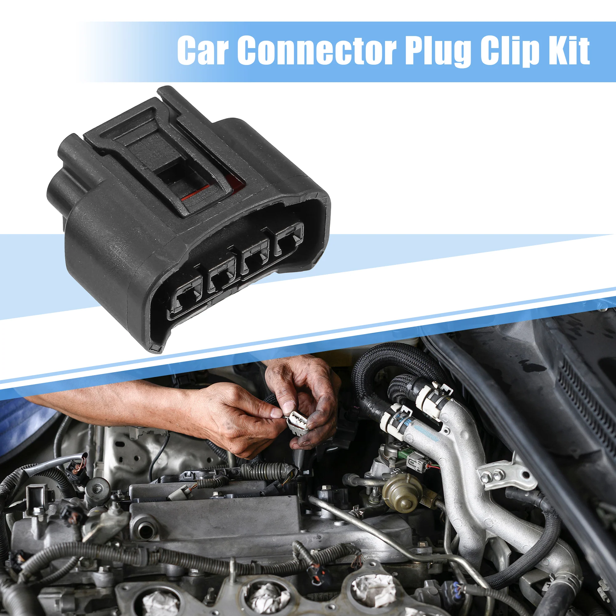 4 Set 4 Pin No.9098011885 Ignition Coil Connector Adapter Plug Clip Kit Replacement for Scion XB 2004-2006 - Image 5