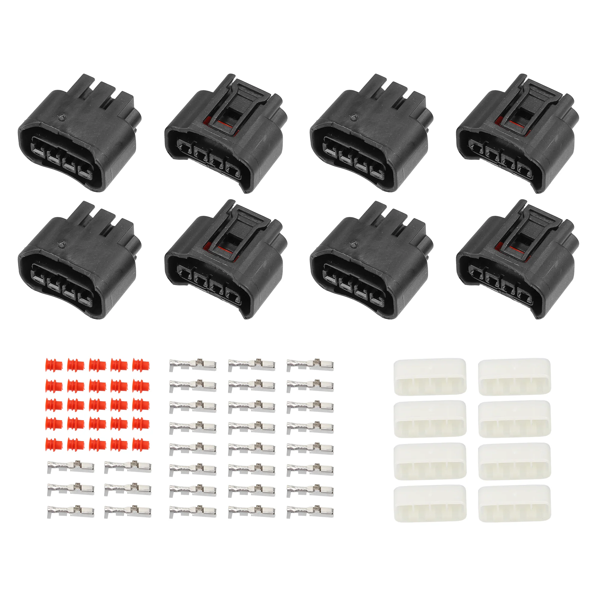 8 Set 4 Pin No.9098011885 Ignition Coil Connector Adapter Plug Clip Kit Replacement for Scion XB 2004-2006