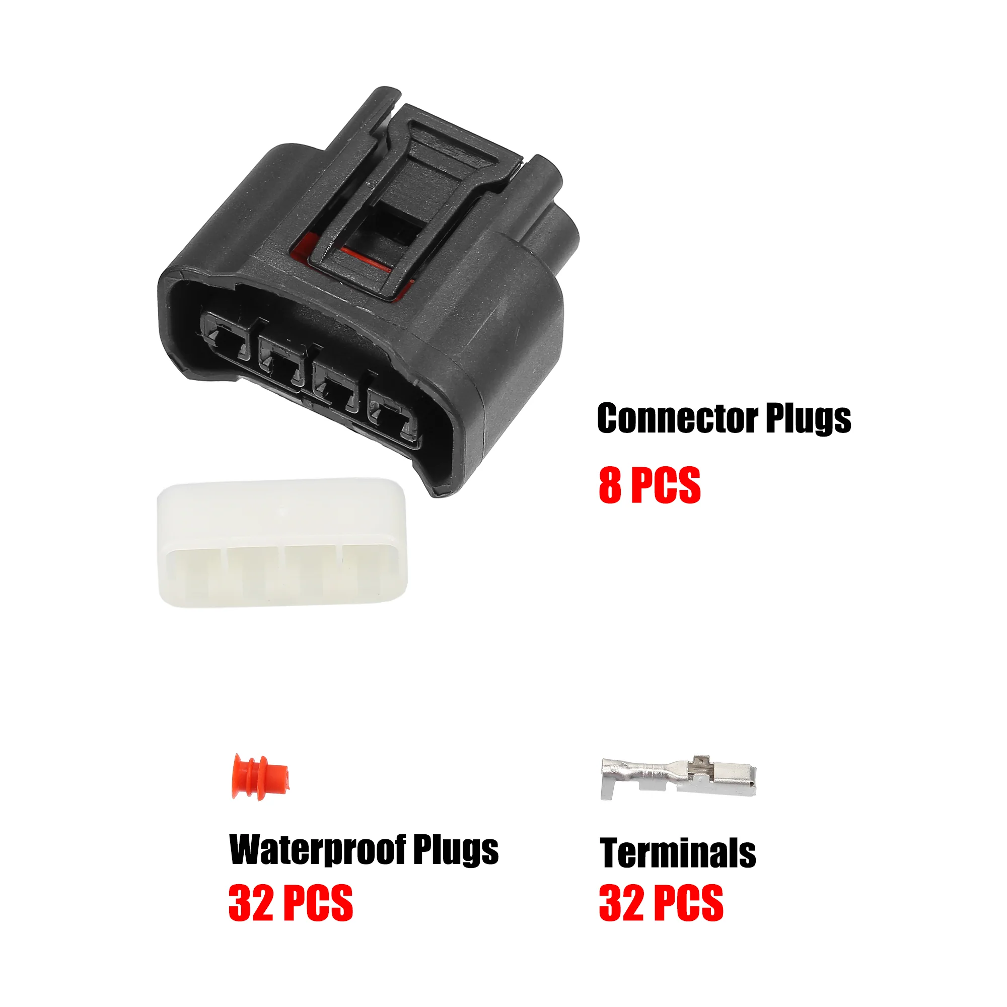 8 Set 4 Pin No.9098011885 Ignition Coil Connector Adapter Plug Clip Kit Replacement for Scion XB 2004-2006 - Image 7
