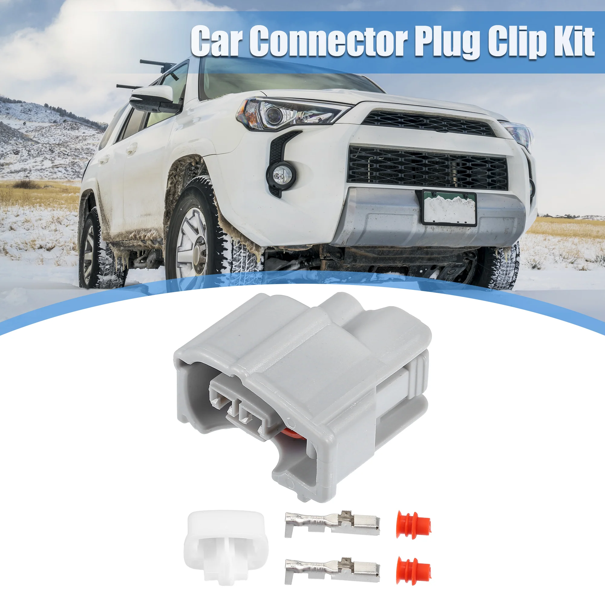 1 Set 2 Pin No.9098011875 Fuel Injector Connector Adapter Plug Clip Kit Replacement for Toyota - Image 4