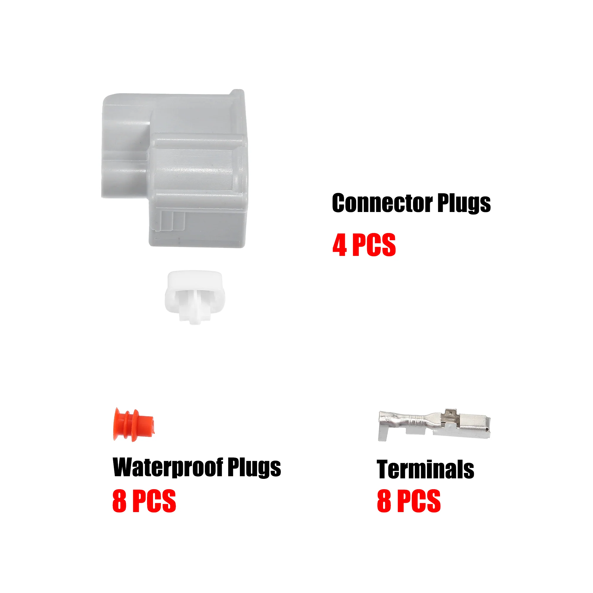 4 Set 2 Pin No.9098011875 Fuel Injector Connector Adapter Plug Clip Kit Replacement for Toyota - Image 7