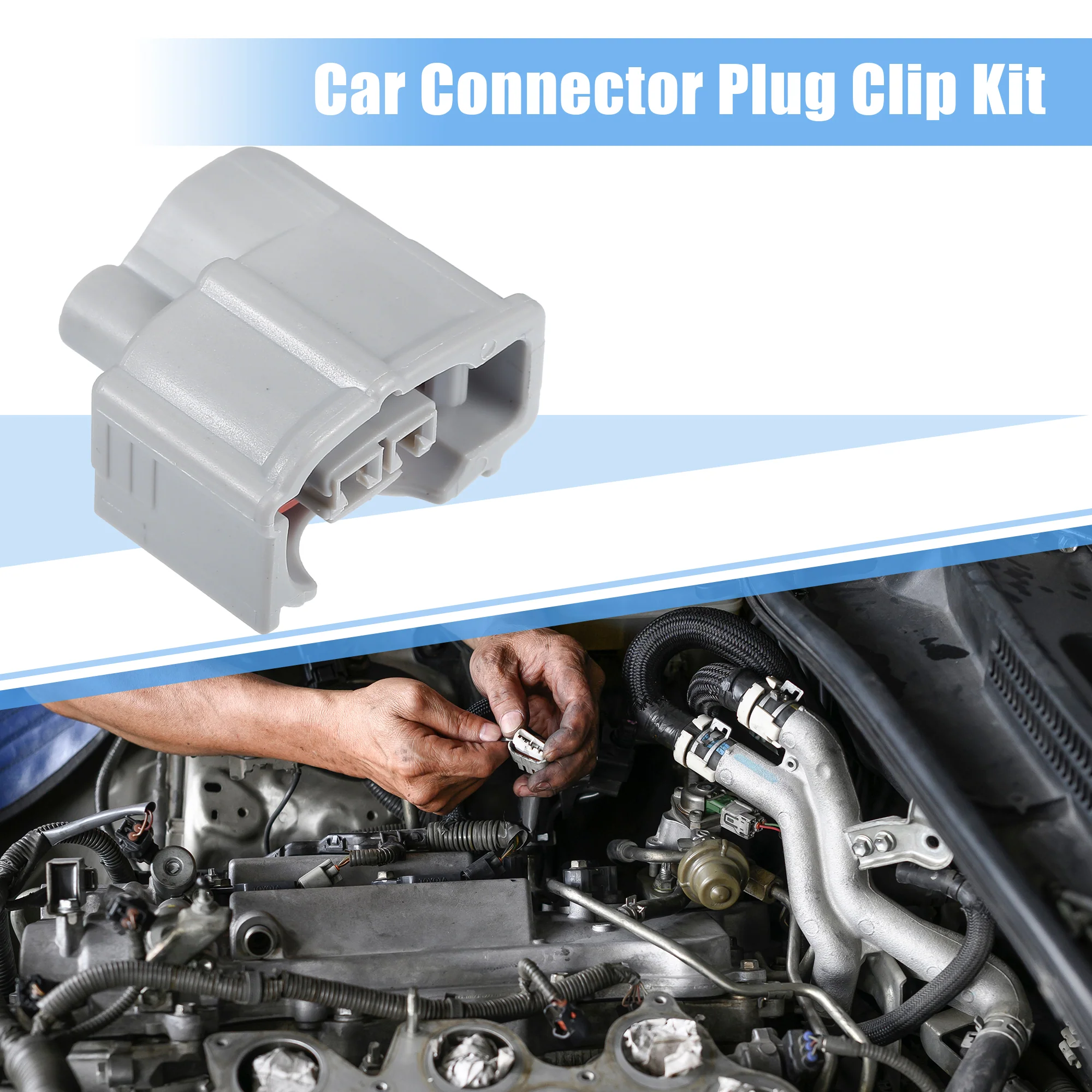 8 Set 2 Pin No.9098011875 Fuel Injector Connector Adapter Plug Clip Kit Replacement for Toyota - Image 5
