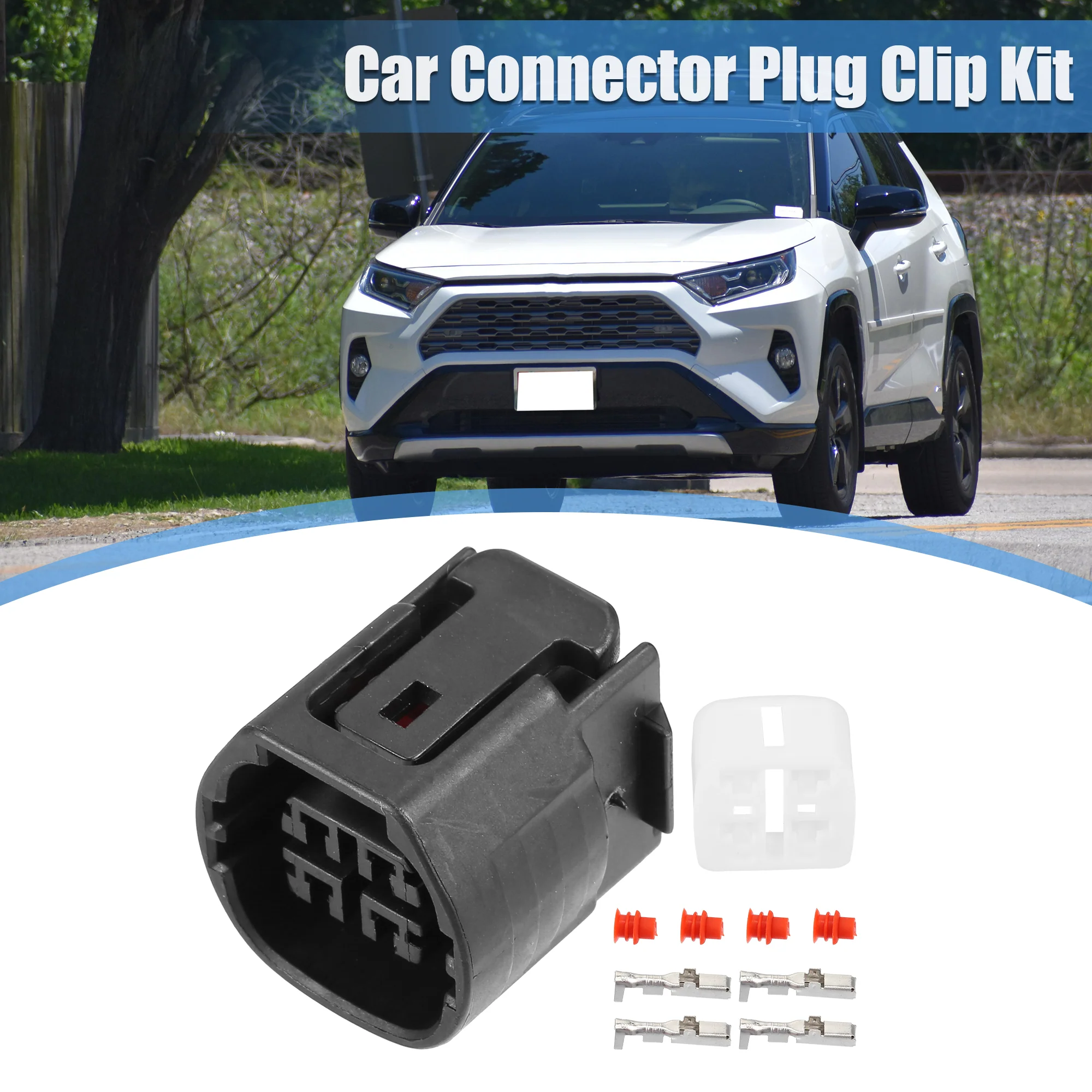 1 Set 4 Pin No.9098011964 Alternator Connector Adapter Plug Clip Kit Replacement for Toyota - Image 4