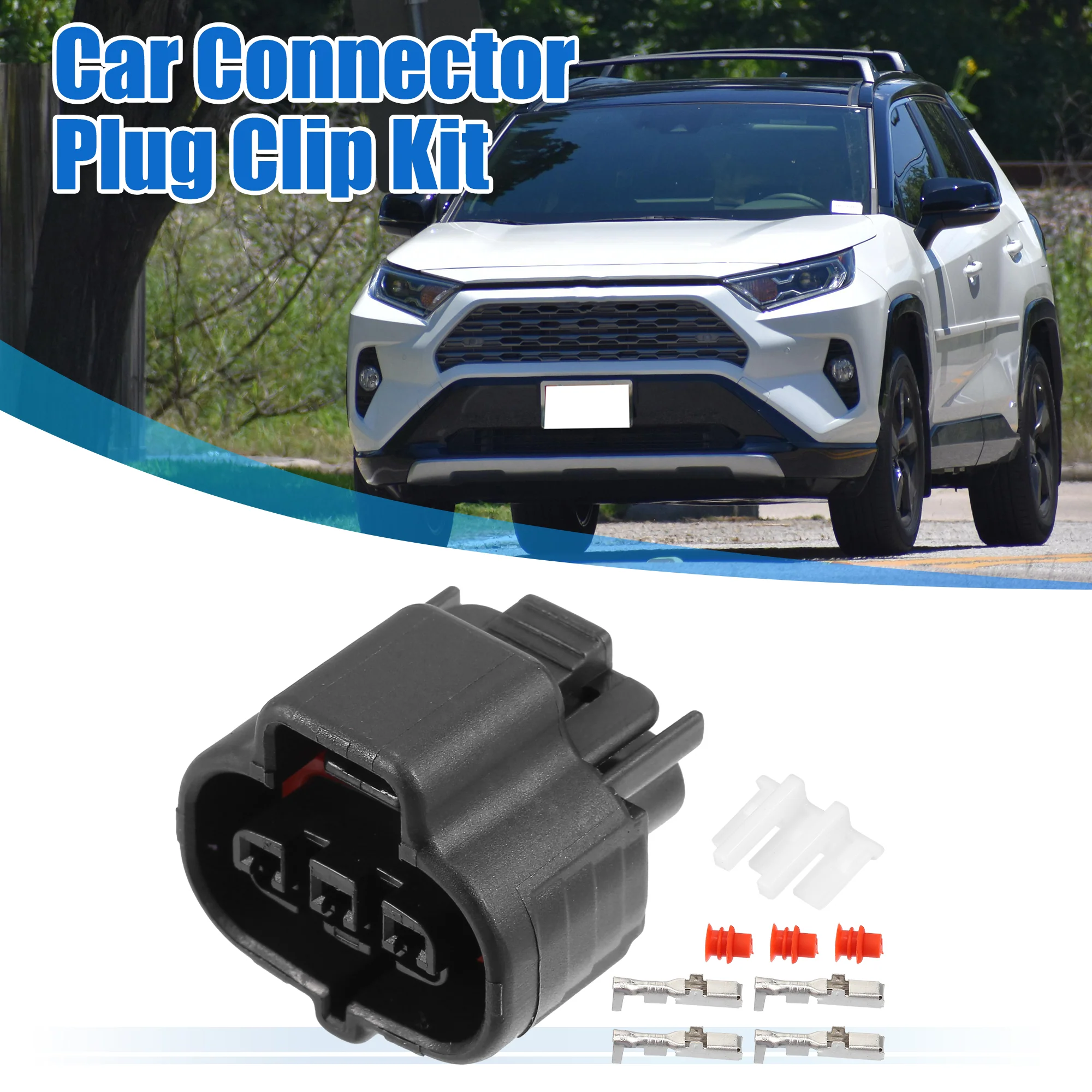 1 Set 3 Pin MAP Turbo Sensor Connector Adapter Plug Clip Kit Replacement for Toyota - Image 2
