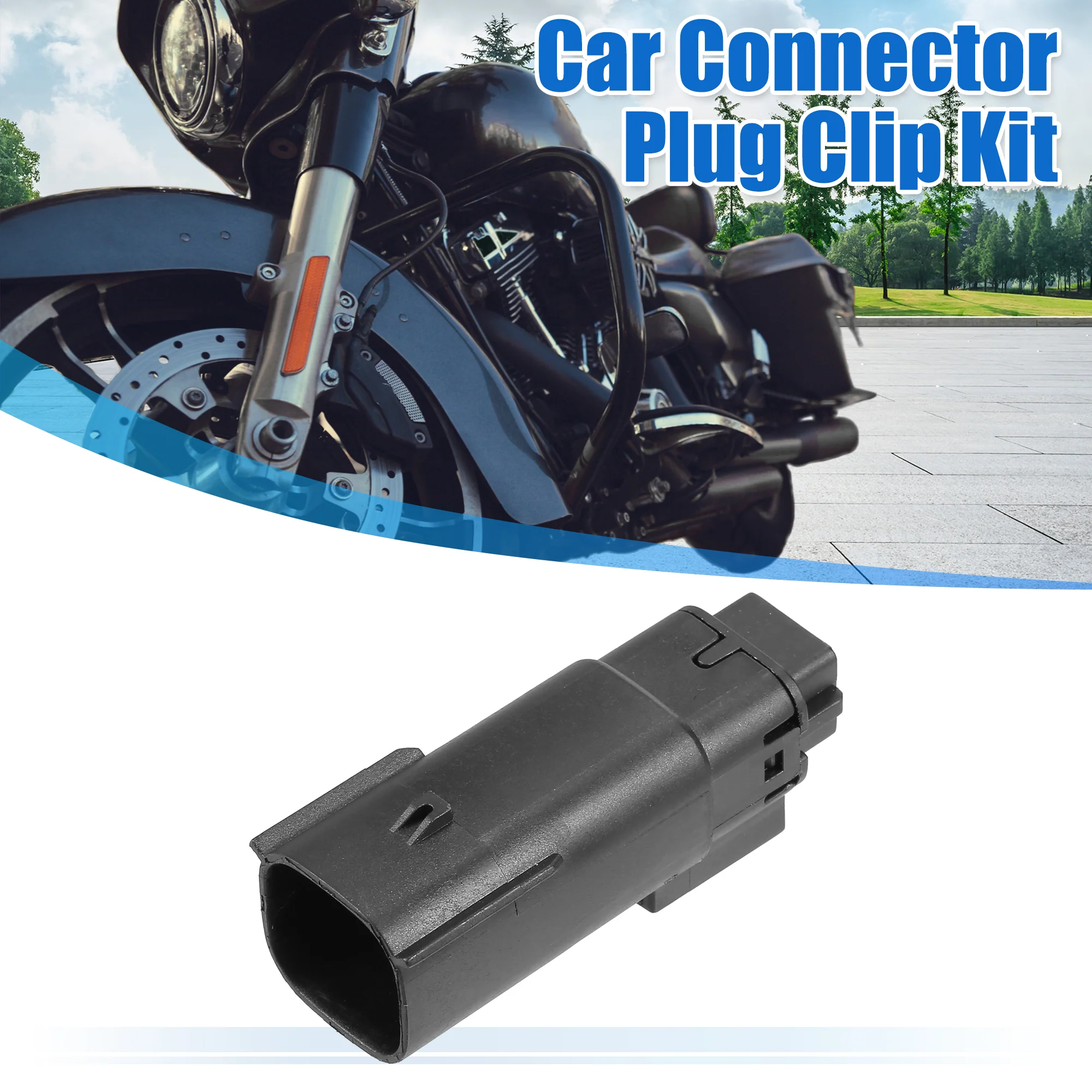 6 Pin Headlight Connector Adapter Plug Clip Replacement for Harley-Davidson - Image 2