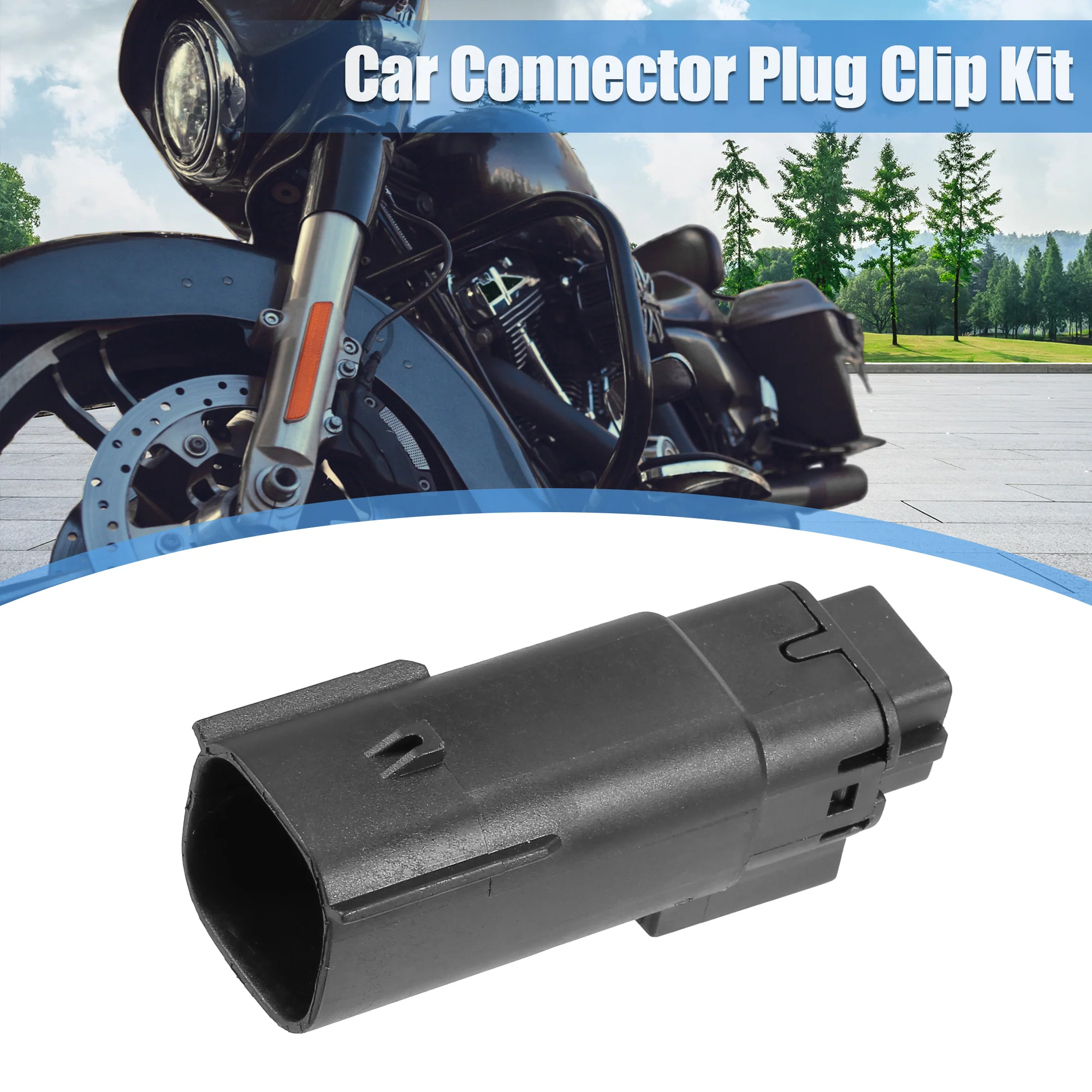 6 Pin Headlight Connector Adapter Plug Clip Replacement for Harley-Davidson - Image 4