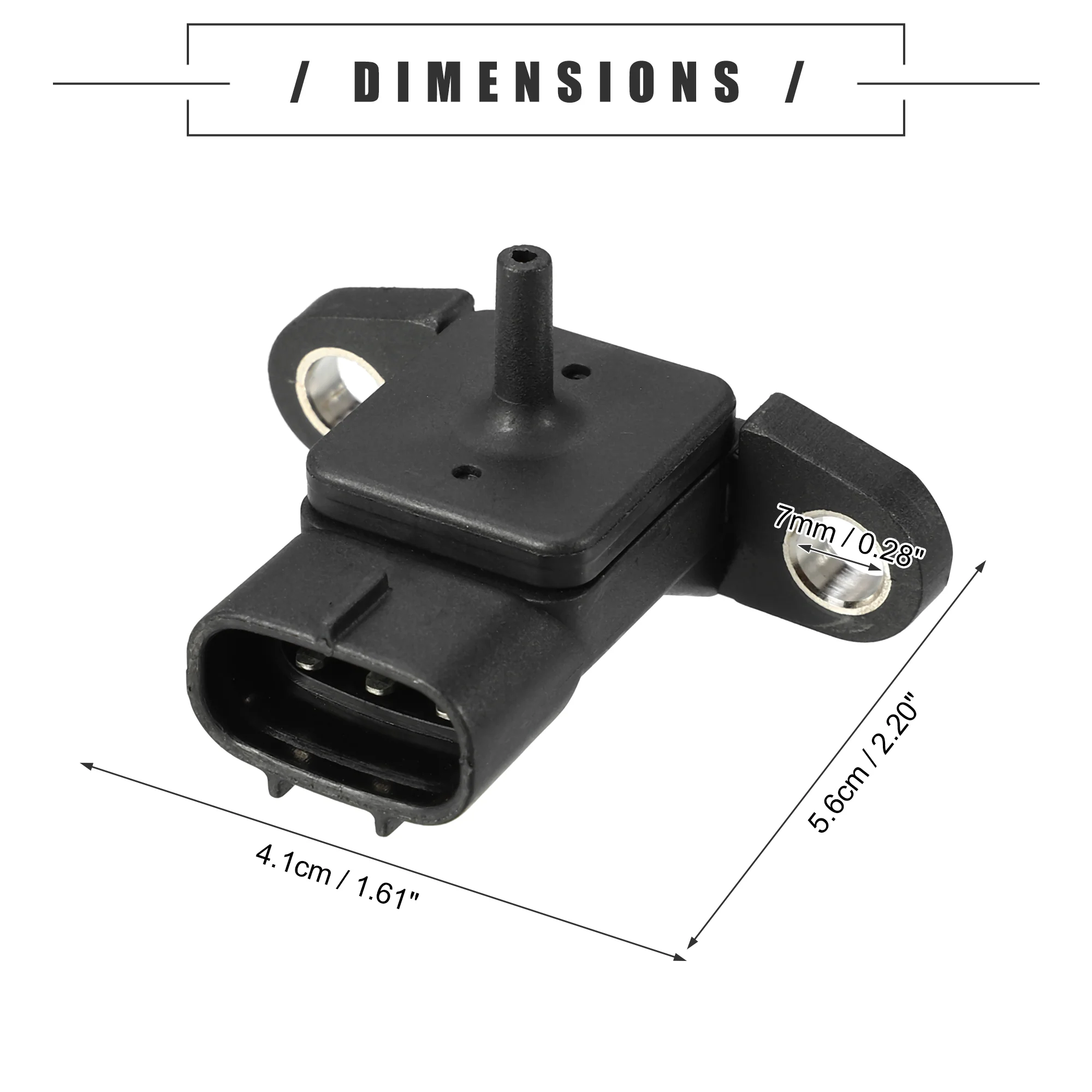 Engine Oil Pressure Sensor, for Toyota Corolla 2005-2006, Plastic, No.89421-12150, Black - Image 6