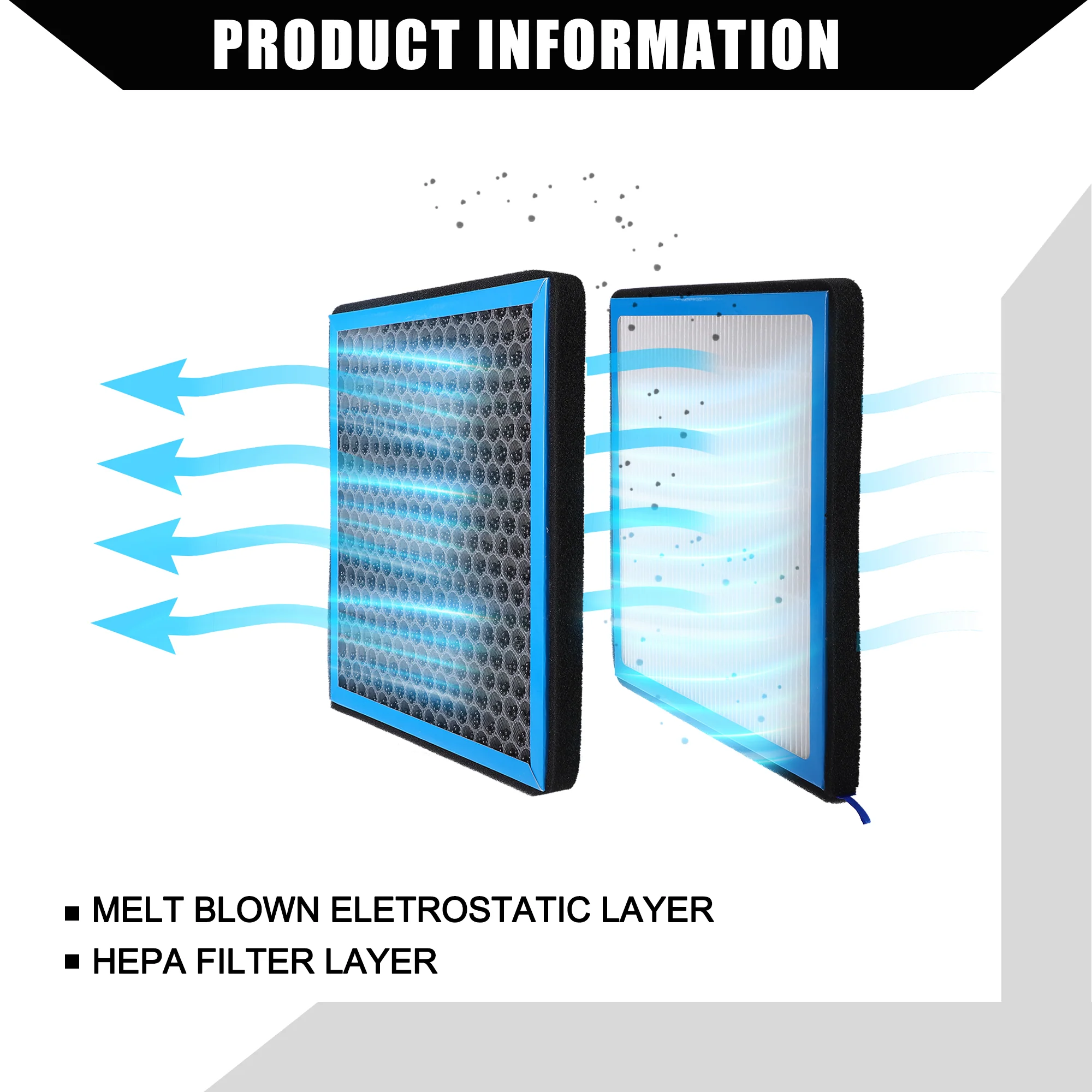 No.8713902020 Air Filter with Activated Carbon for Toyota 4Runner 2010-2022 for Lexus CT200h 2011-2017 / Inner Cabin Air Filter Replacement CF10285 /HEPA Filter layer / 1Set - Image 6