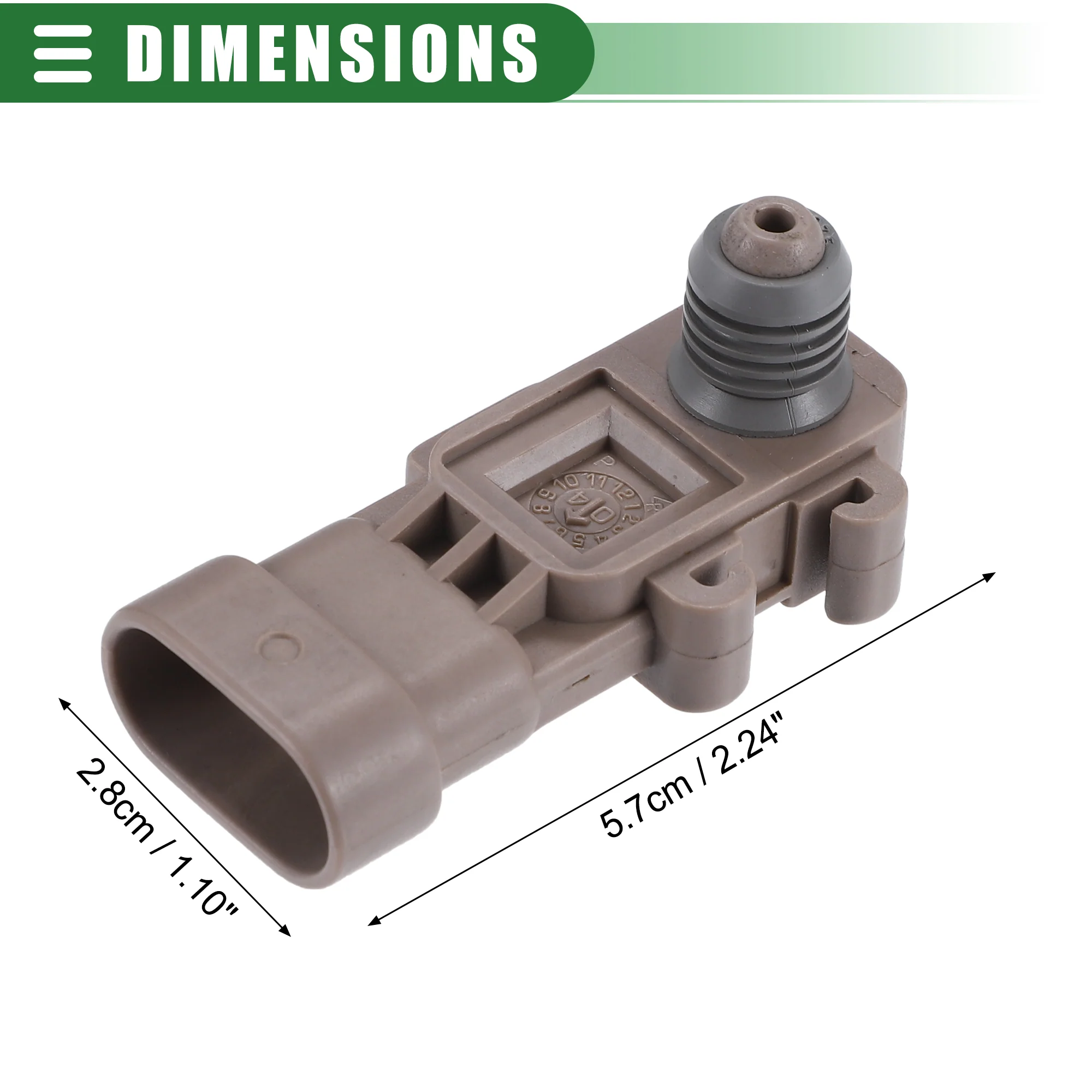 Fuel Tank Pressure Sensor, Fuel Injection Pressure Sensors, for Chevrolet Suburban 1500 2004-2008, Plastic, No.12247409, Beige - Image 5