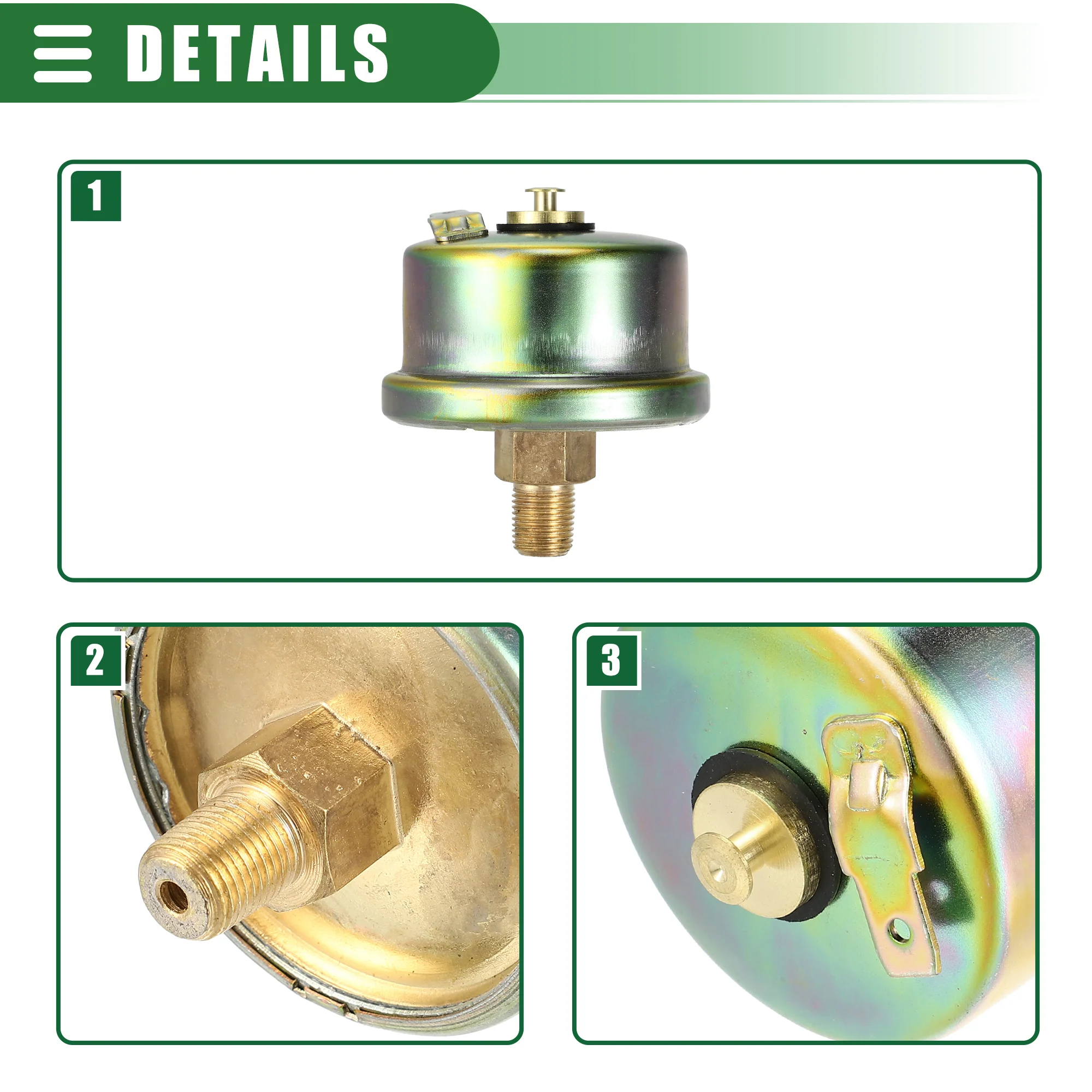 Engine Oil Pressure Sensor, Fuel Oil Pressure Sensor Switch Sending Unit, for Toyota Land Cruiser 1983-1997, Metal, No.8352060011, Bronze Tone - Image 6