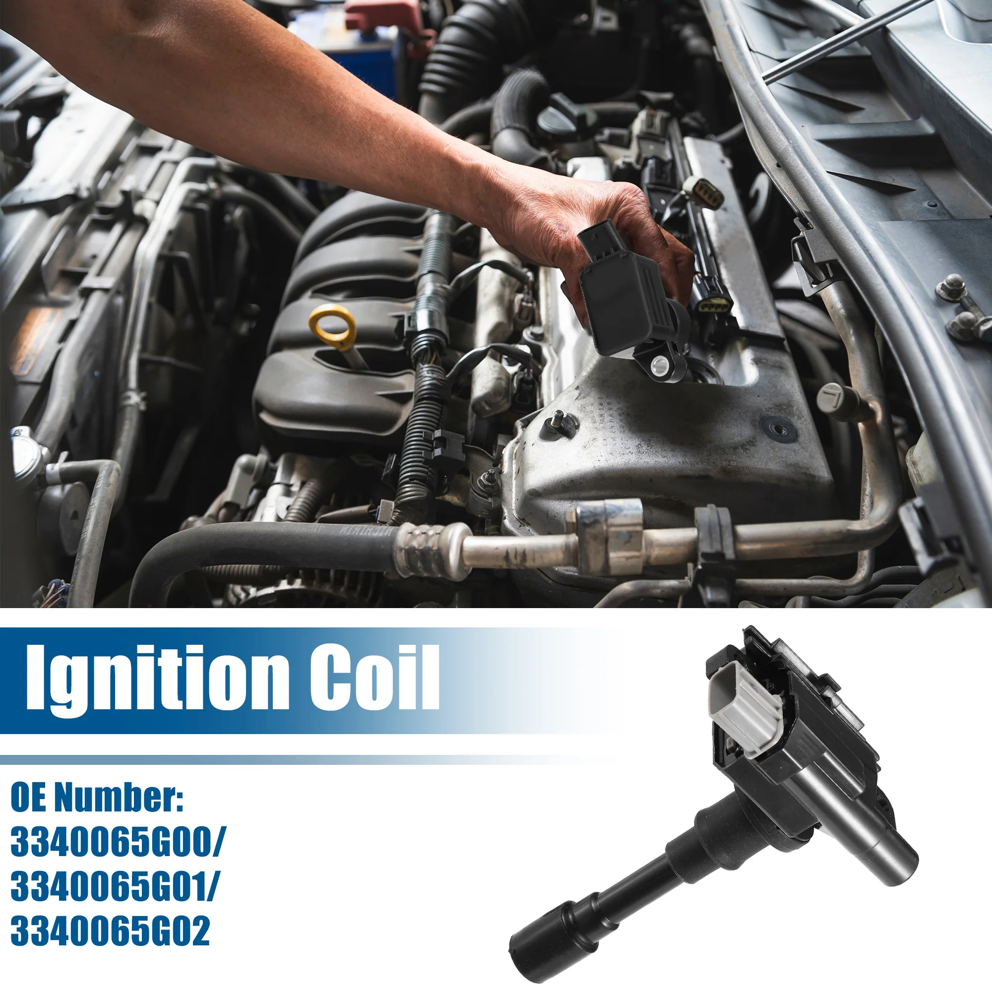 Uxcell Car Ignition Coil for Suzuki SX4 2007-2020 for Suzuki Liana 2002-2020 for Suzuki Baleno 1995-2002 for Suzuki Swift 1991-1996 No.3340065G00/3340065G01/3340065G02 - Image 3