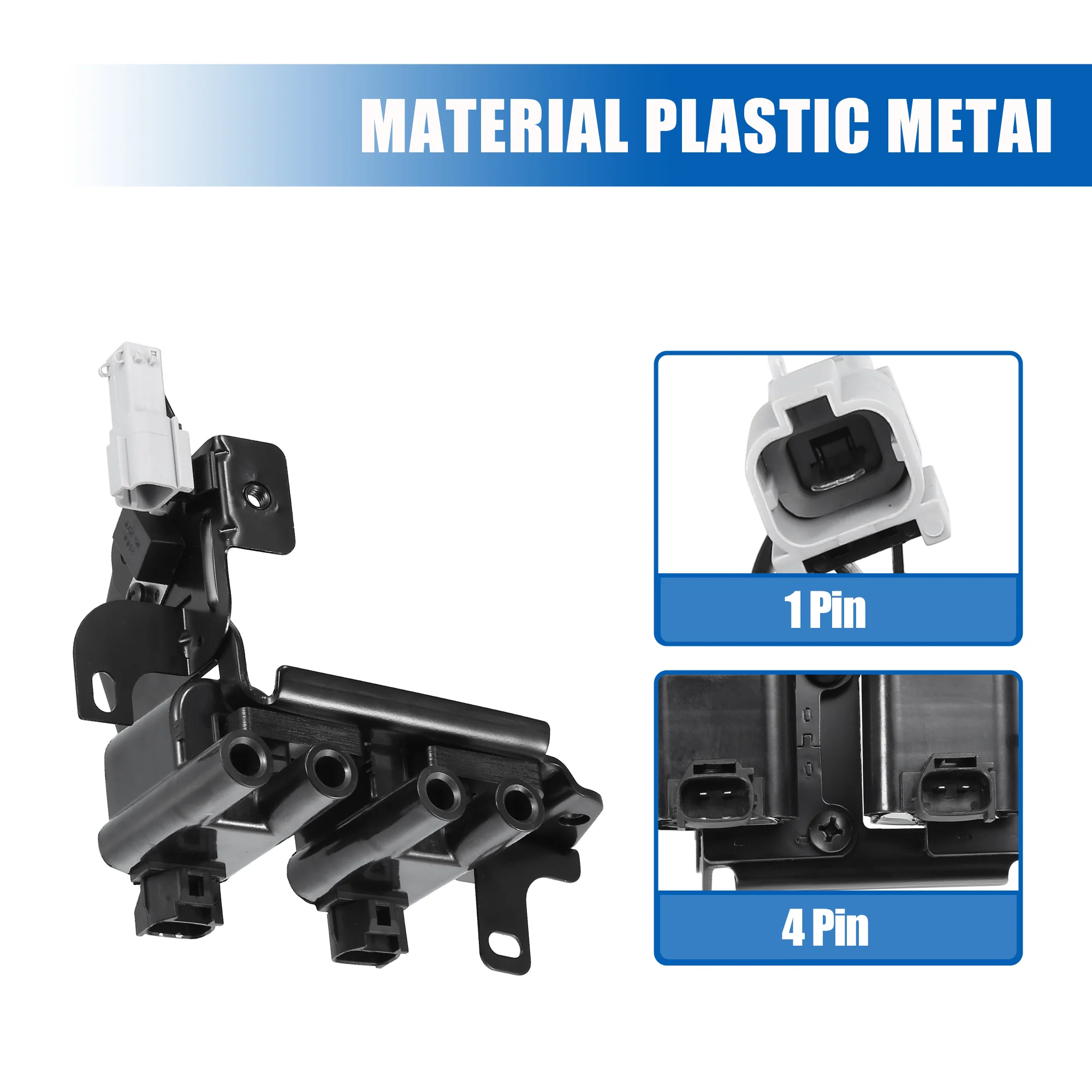 Uxcell Car Ignition Coil No.2730126600 for Hyundai Accent 2001-2005 Plastic Metal Black Gray - Image 5