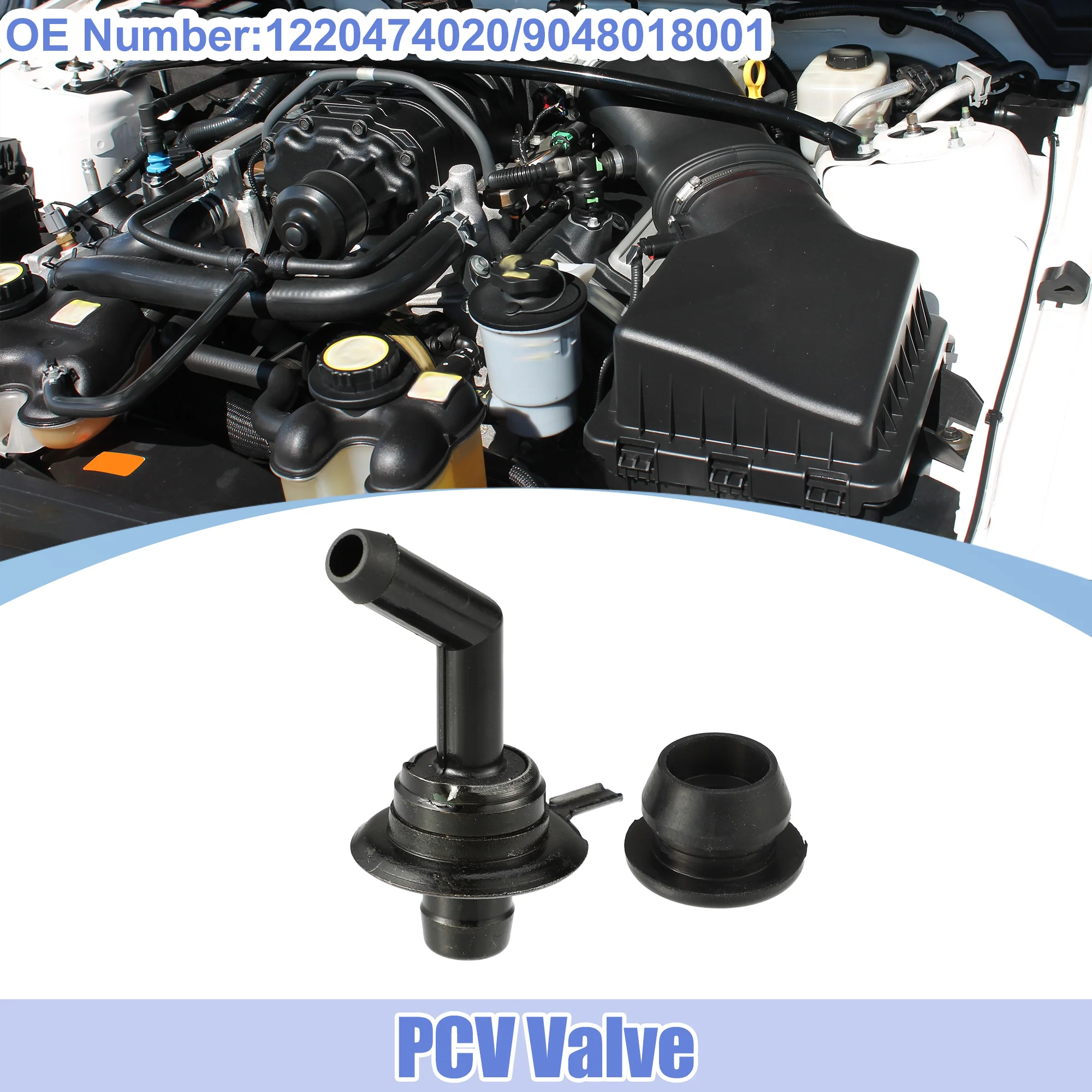 Uxcell PCV Valve Grommet Kit Exhaust Positive Crankcase Ventilation Valve Fittings for Toyota Celica 2.2L 1992-1999 No.1220474020/9048018001 - Image 3