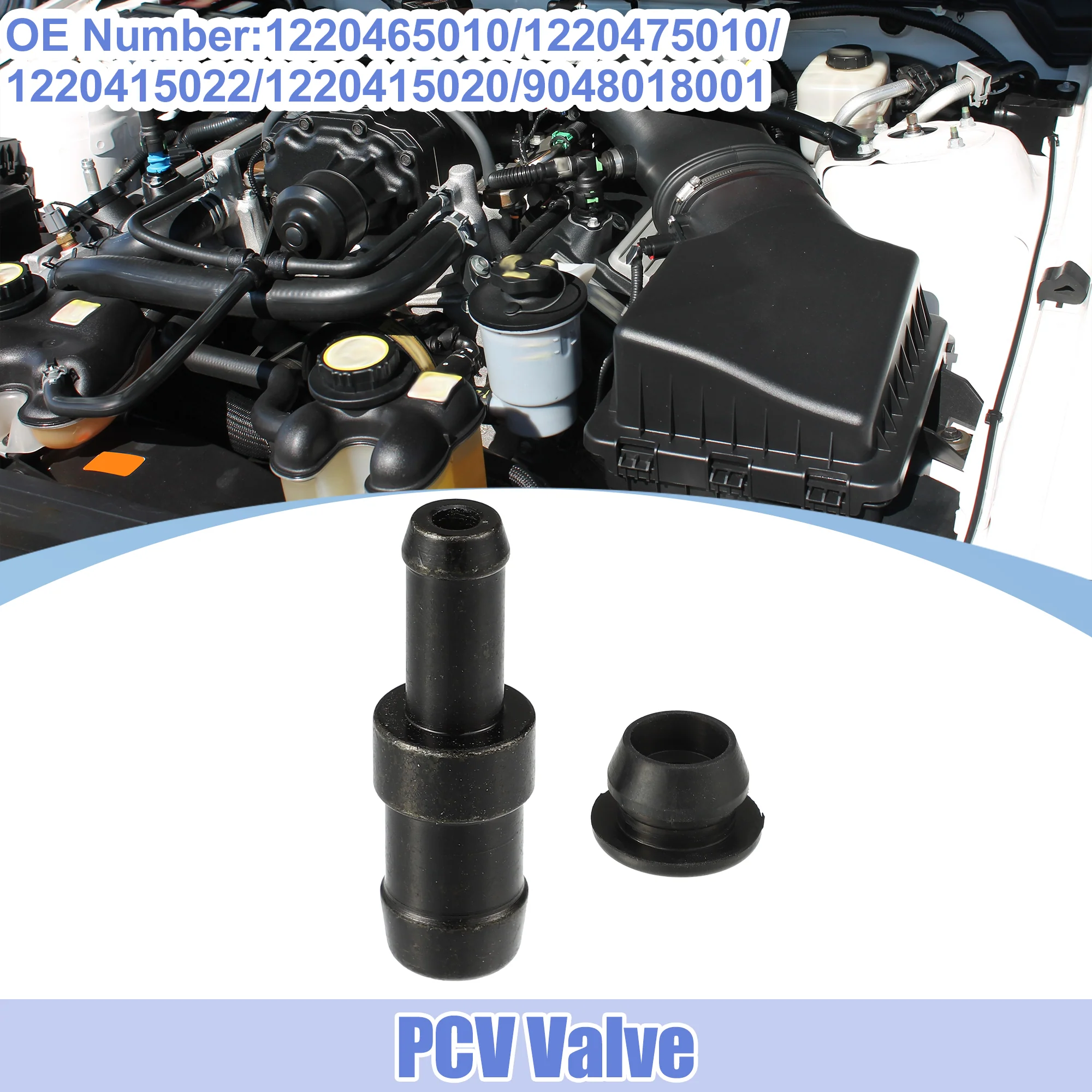 Uxcell PCV Valve Grommet Kit Exhaust Positive Crankcase Ventilation Valve Fittings for Toyota 4Runner 3.0L 1990-1995 No.1220465010/1220475010 - Image 3