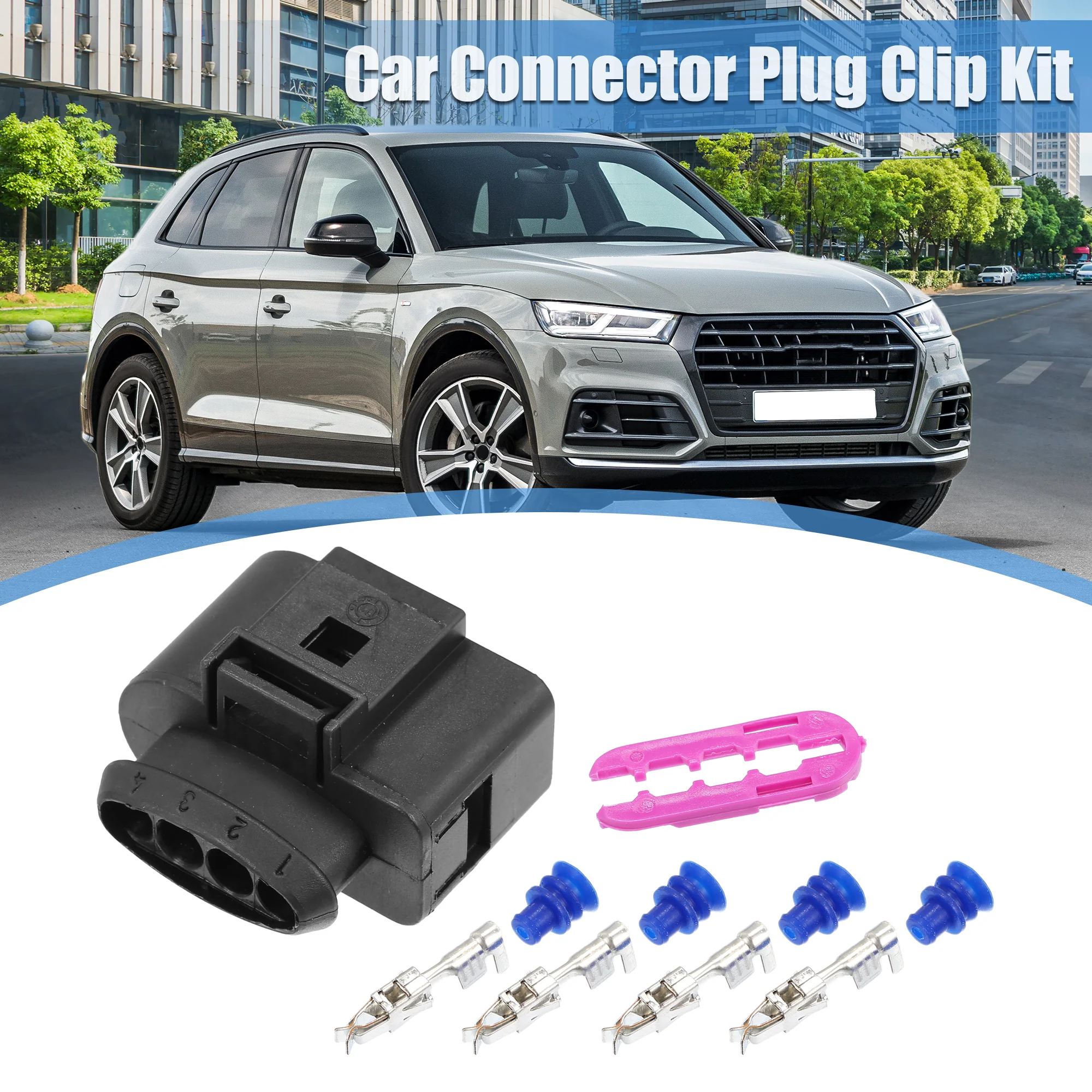 Uxcell 6 Set 4 Pin No.1J0973724 Ignition Coil Coilpack Connector Adapter Plug Clip Kit Replacement for VW for Audi for Seat for Skoda - Image 3
