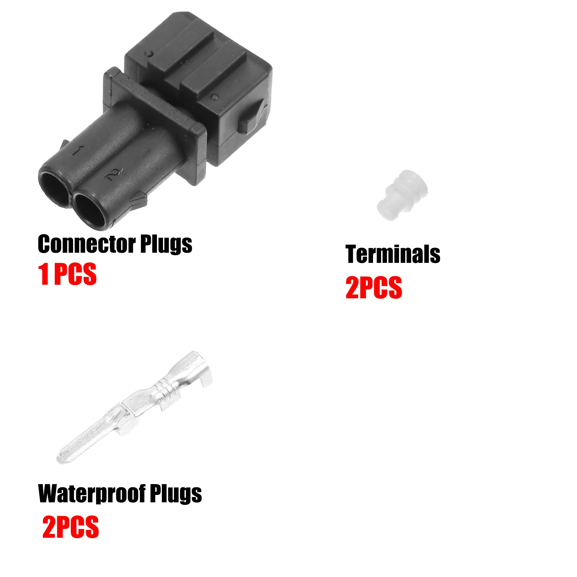 Uxcell 1 Set 2 Pin No.357972752/357972762 Female 2-Pole Repair Kit Fog Light Connector Adapter Plug Clip Replacement for VW for Audi for Skoda for Seat - Image 6