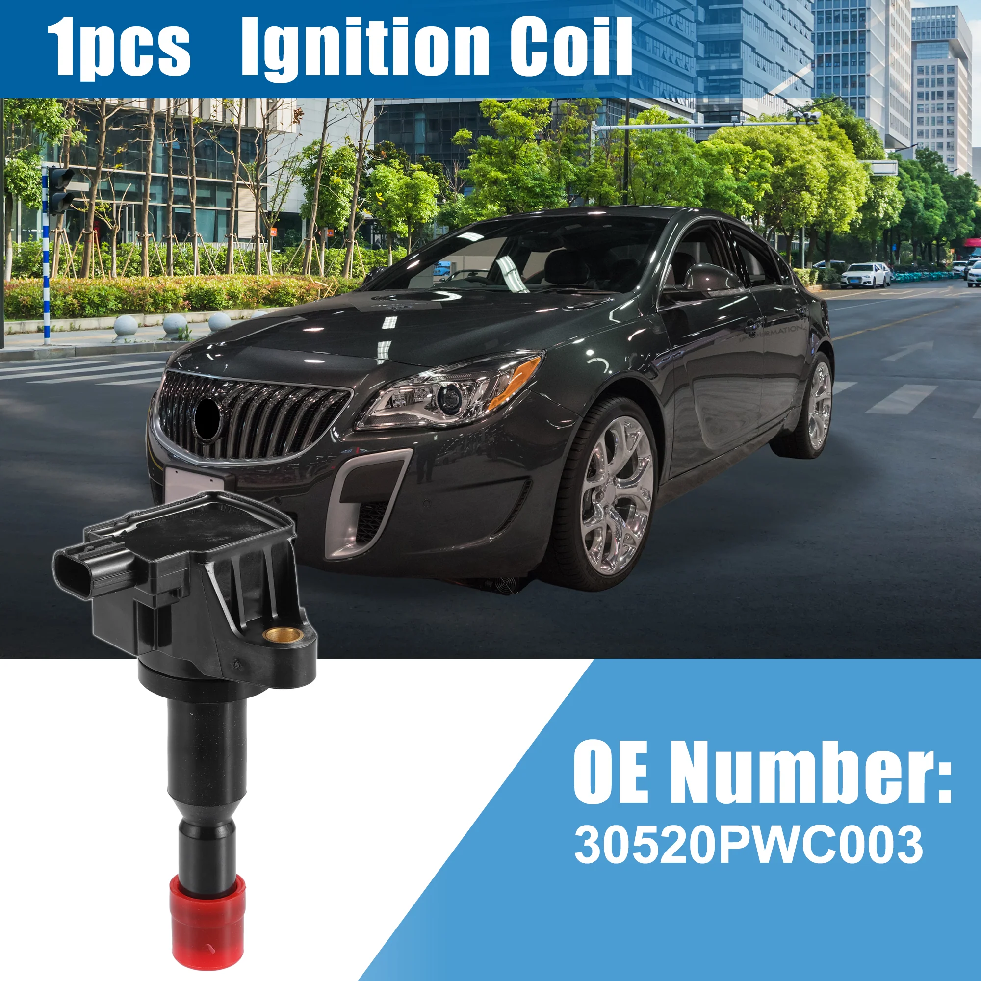 Uxcell Ignition Coil No.30520PWC003 Plastic Metal Black for HONDA FIT 2002 2003 2004 2005 2006 2007 1.5L L4 - Image 3