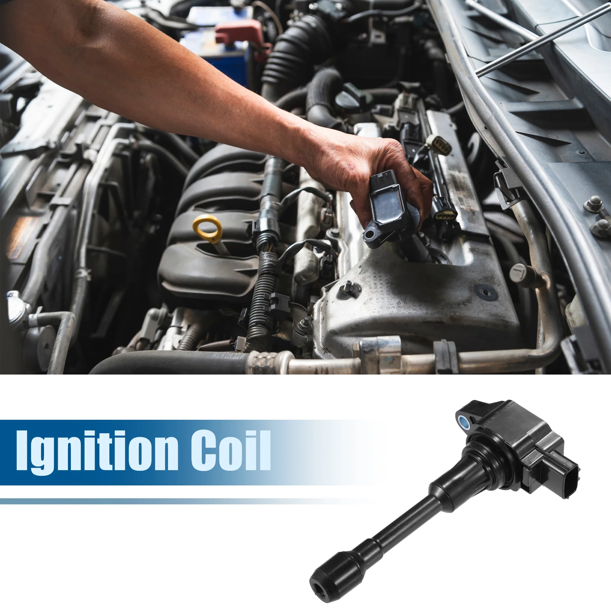 Uxcell Ignition Coil No.224481HC0A Plastic Metal Black for Nissan Versa Note 2014-2016 - Image 4