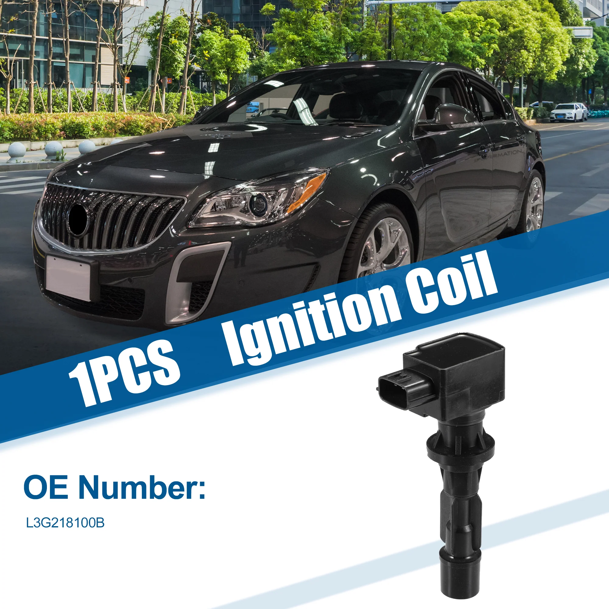 Uxcell Ignition Coil No.L3G218100B Plastic Metal Black for Mazda 3 2006-2013 L4 2.0L for Mazda 3 2006-2009 L4 2.3L - Image 2