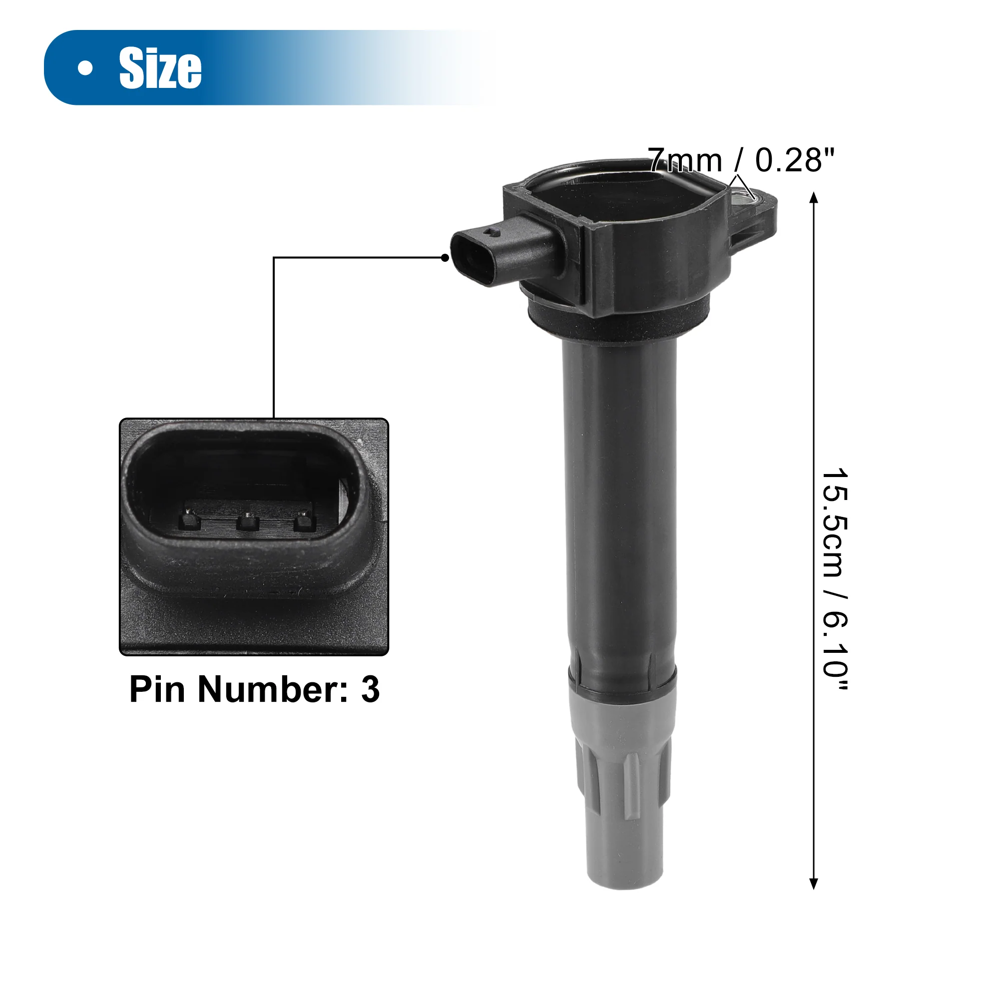Uxcell Car Ignition Coil Replacement No.4606869AA Plastic Metal Gray for Scion XB 2008-2015 for Lexus IS F 2008-2014 - Image 5