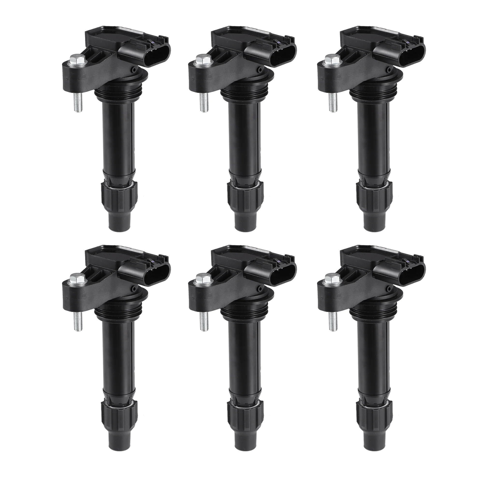 Engine Ignition Coil Assembly, for Chevrolet Malibu 2008-2012, Plastic, No.12632479/12590990/12610626, Black, 6 Pcs