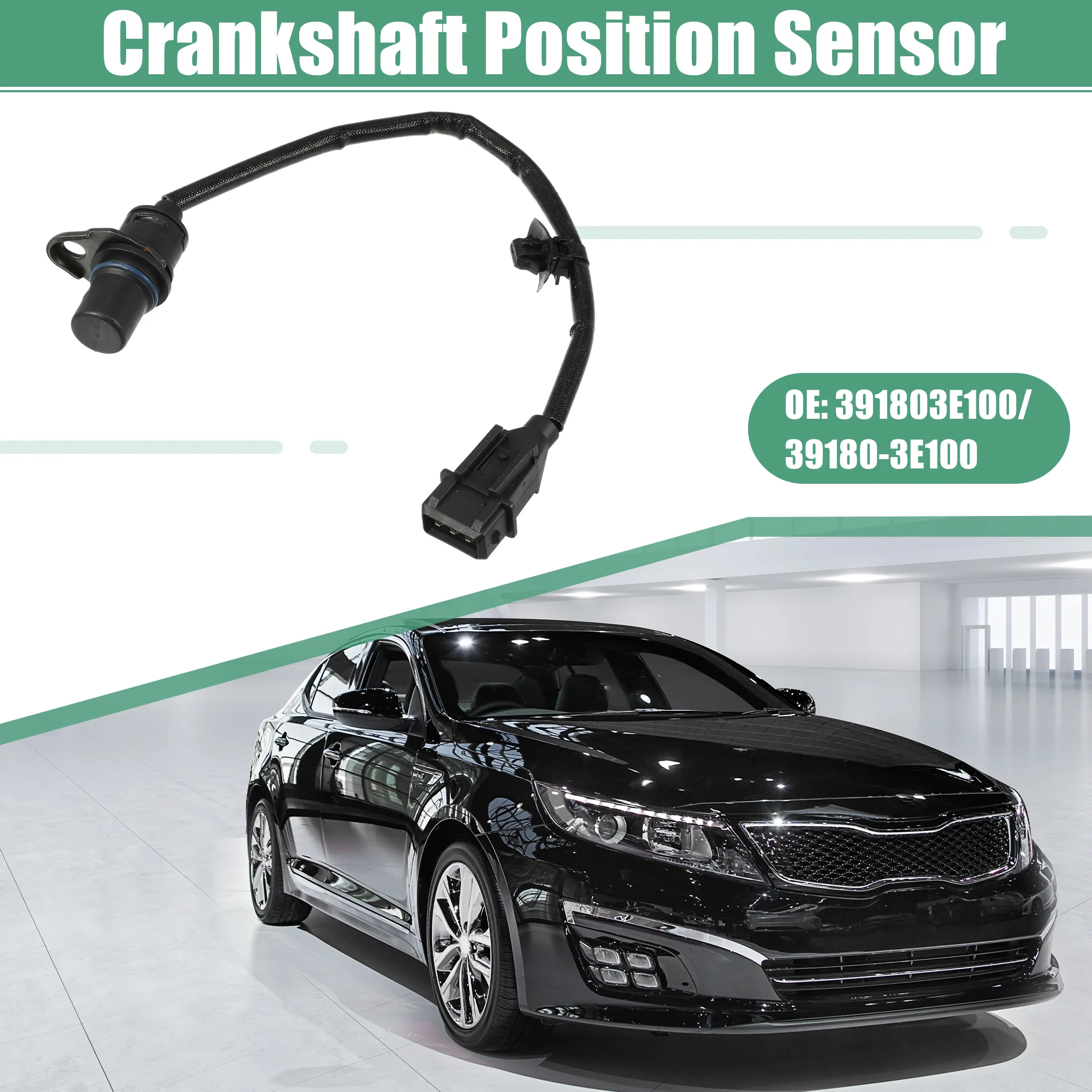 Uxcell Crankshaft Position Sensor No.391803E100/39180-3E100 for Kia Optima 2.7L 2006-2010 for Hyundai Santa Fe 2.7L 2007-2009 - Image 2
