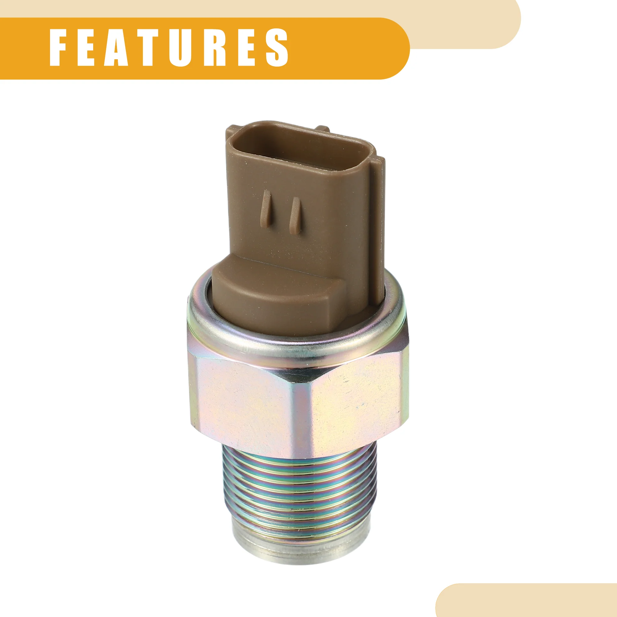 Fuel Rail Pressure Sensor No.8981197900 - Car Fuel Injection Pressure Sensor Regulator - for Isuzu NPR 2003-2007 5.2L for Nissan Pathfinder 2005-2012 Metal ABS Bronze Tone - 1 Pc - Image 7
