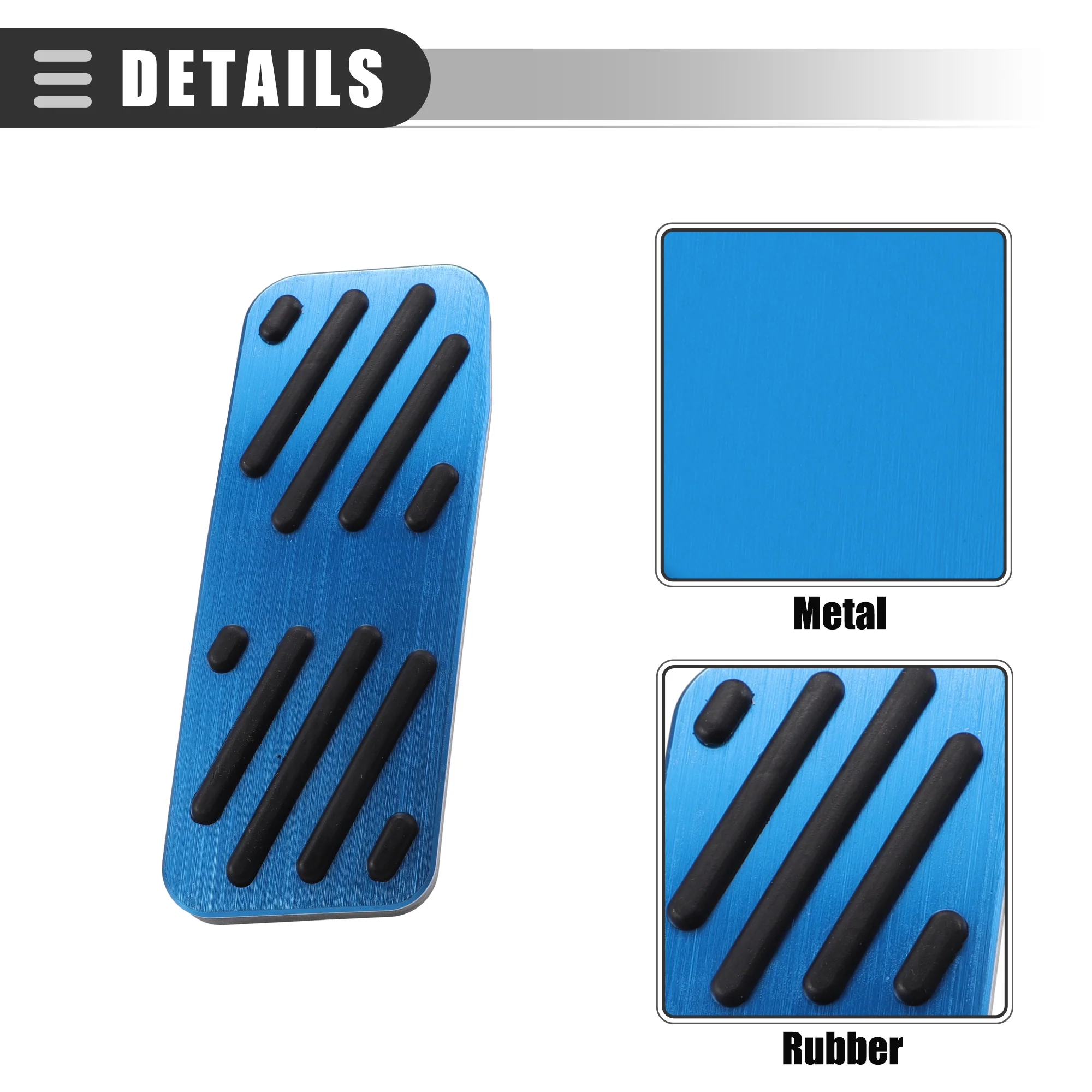 1 Set Brake Accelerator Pedal Covers for Jeep Cherokee 2014-2021 Black Blue - Image 5